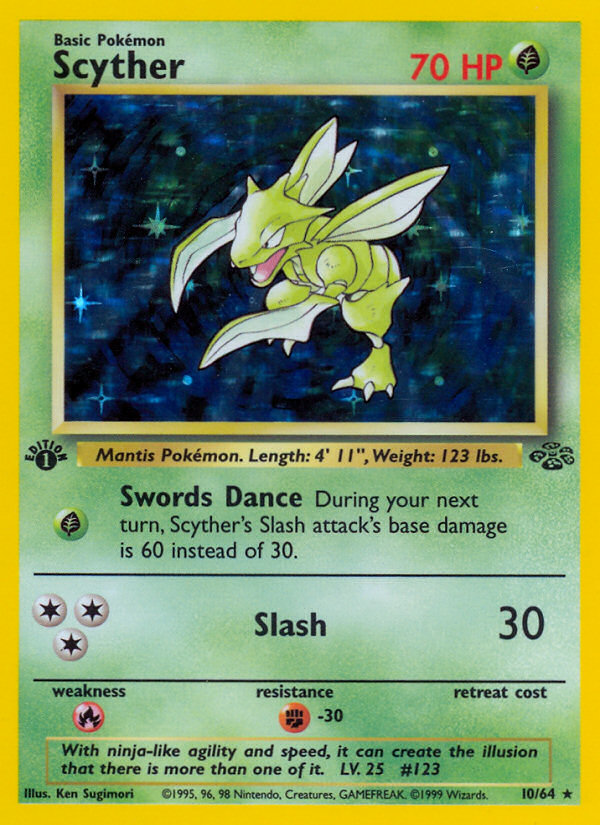 Scyther Jungle Holo 10/64 raw single