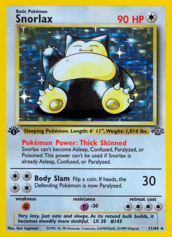 Snorlax Jungle Holo 11/64 CGC 9 graded slab