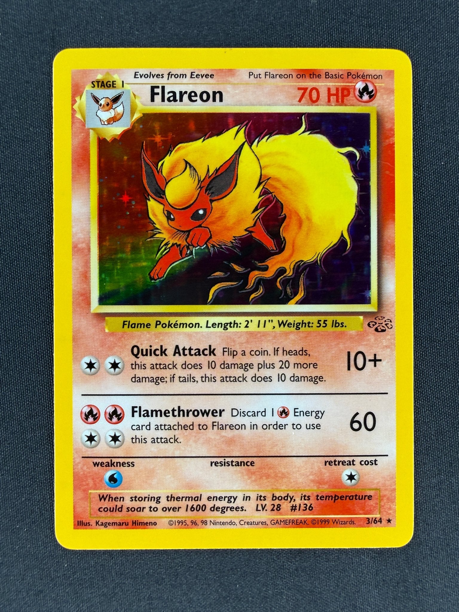 1999 Flareon Jungle Holo 3/64 front