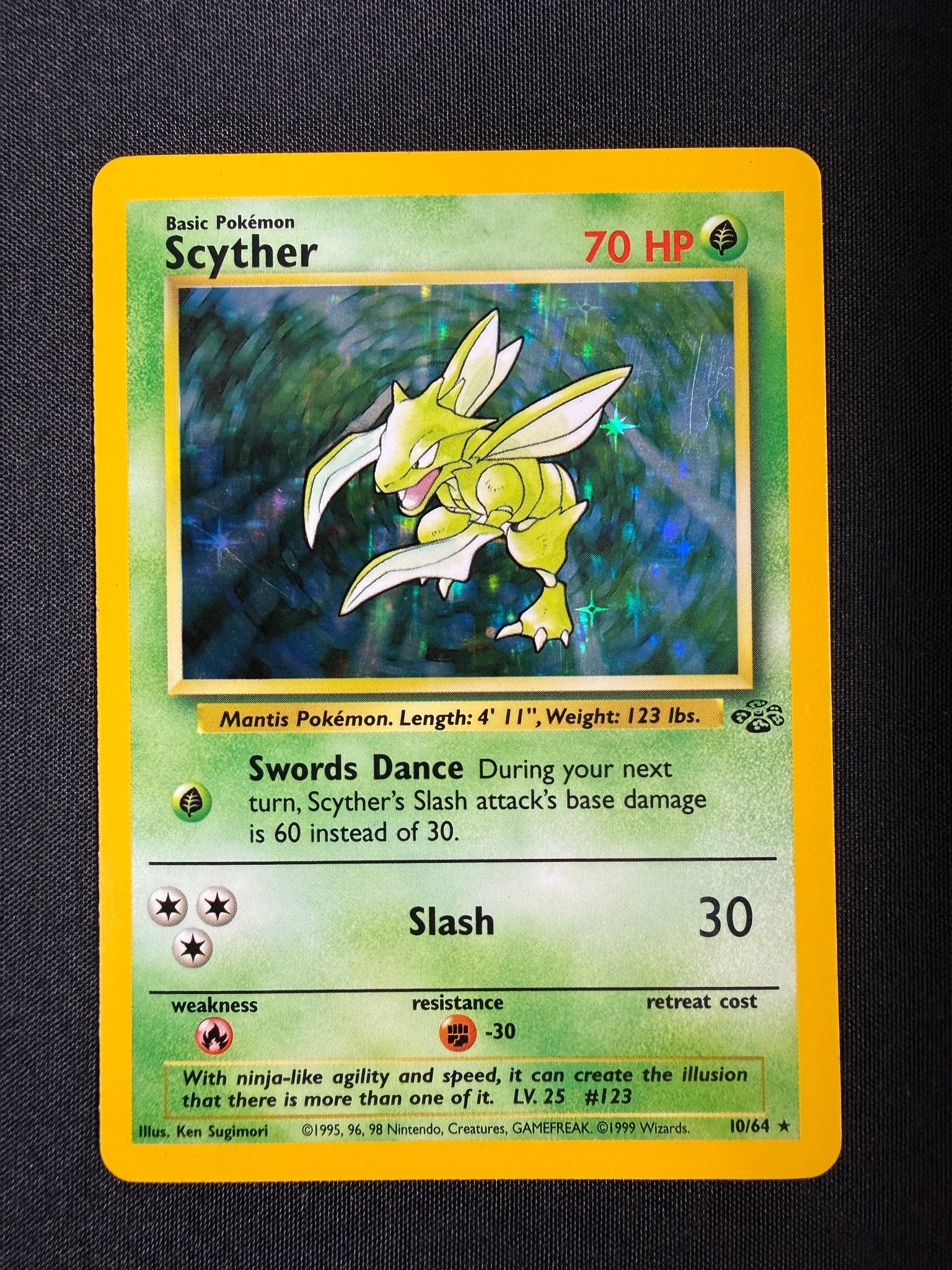 1999 Scyther Jungle Holo 10/64 front