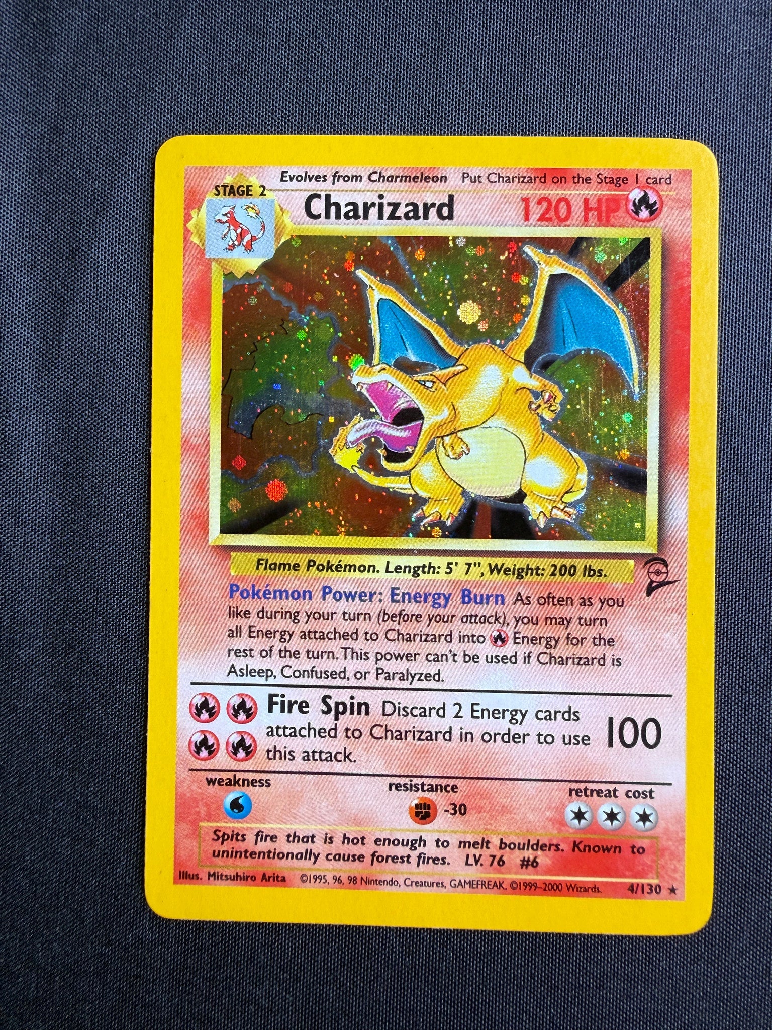 2000 Charizard Base Set 2 Holo 4/130 front