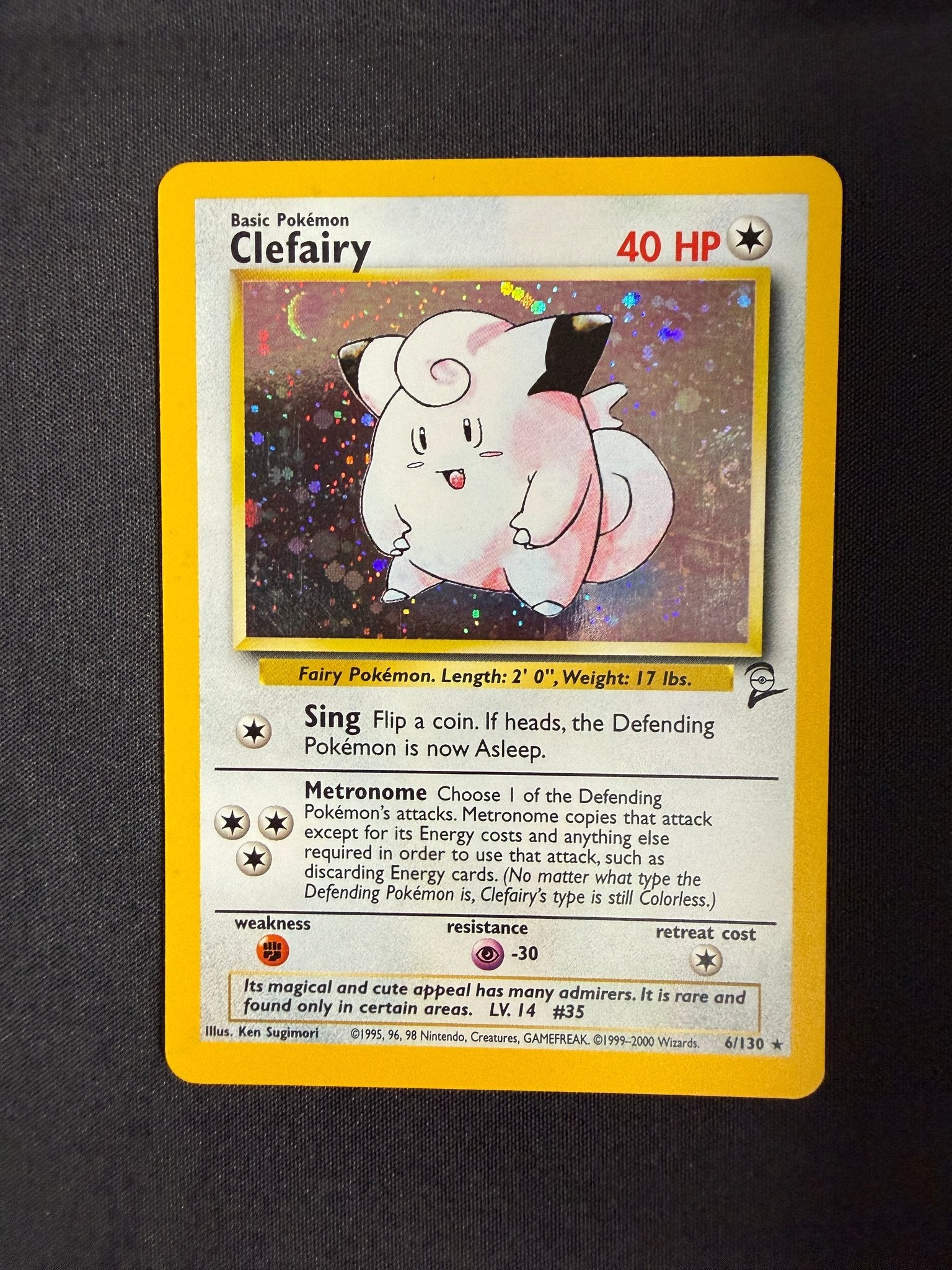 2000 Clefairy Base Set 2 Holo 6/130 front