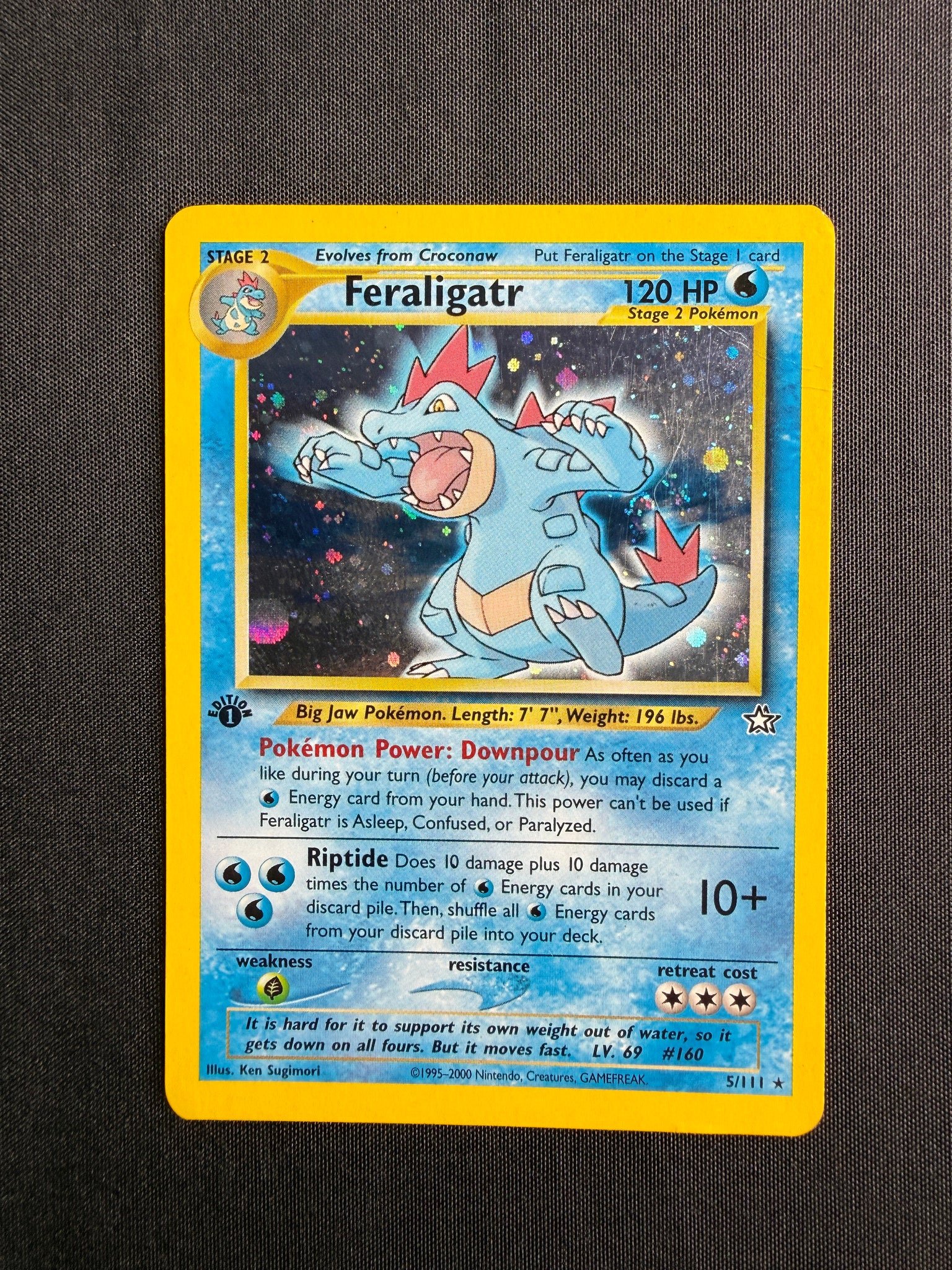 2000 Feraligatr Neo Genesis 1st Edition Holo 5/111 front