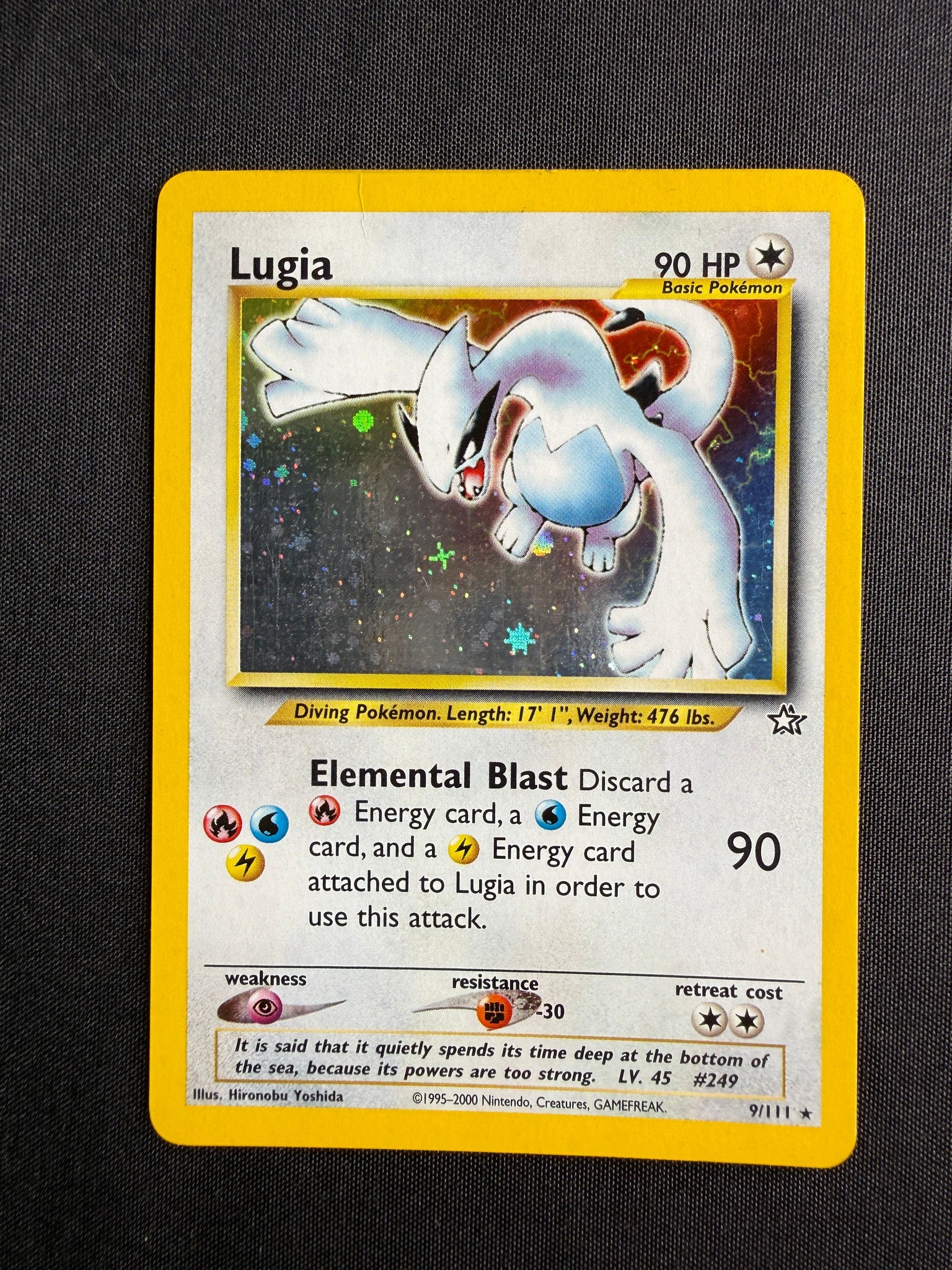 2000 Lugia Neo Genesis Holo 9/111 front