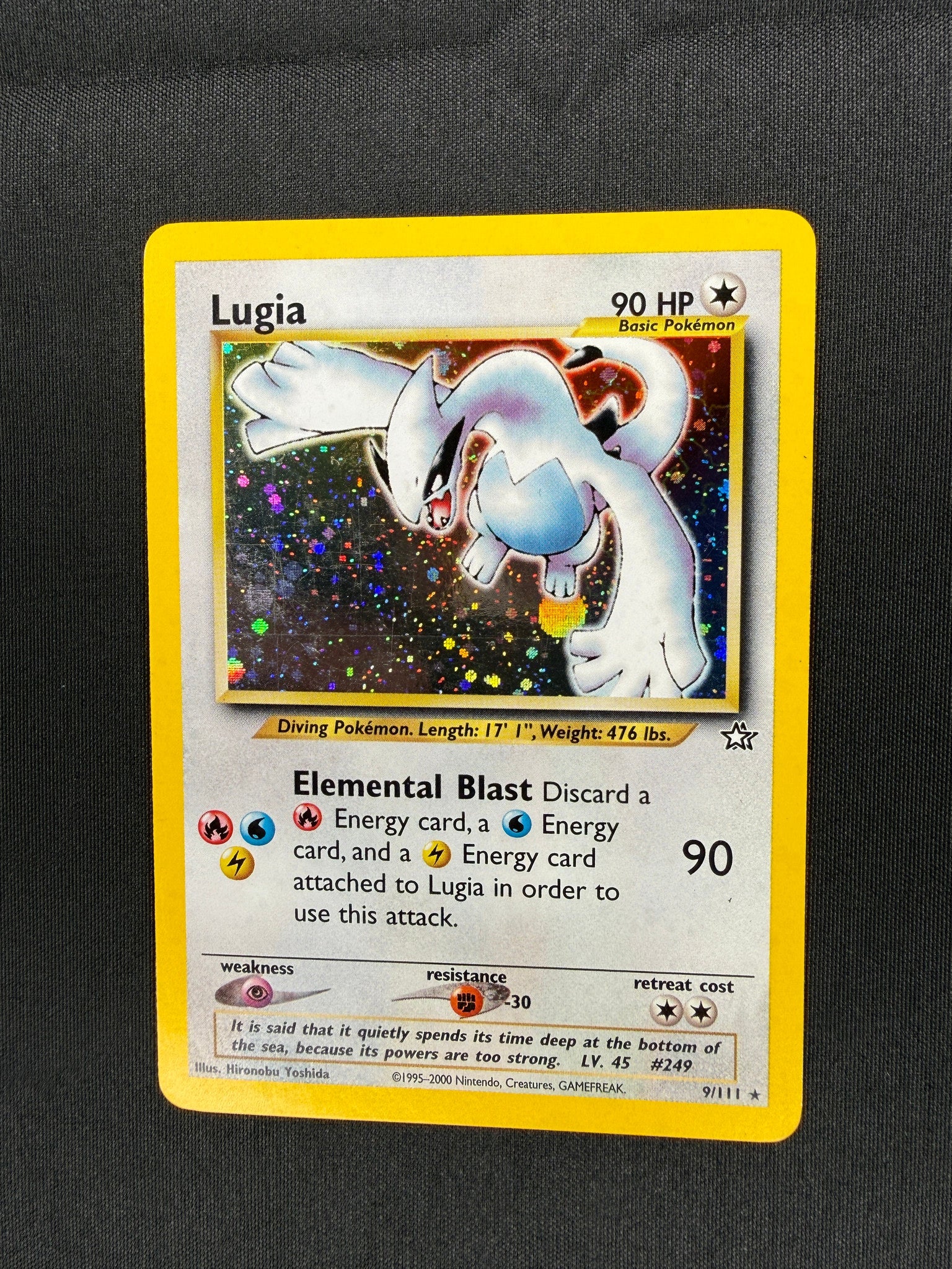 2000 Lugia Neo Genesis Holo 9/111 front