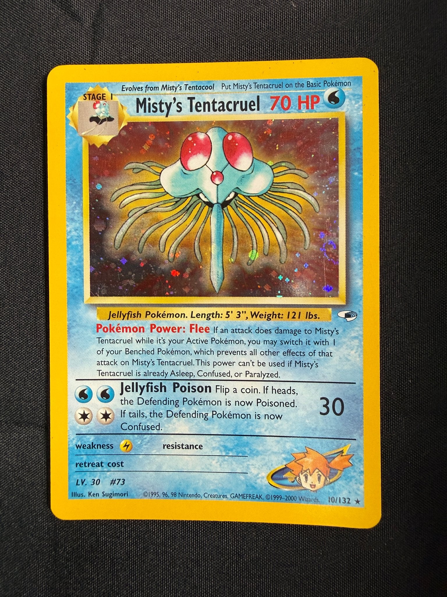 2000 Misty's Tentacruel Gym Heroes Holo 10/132 front