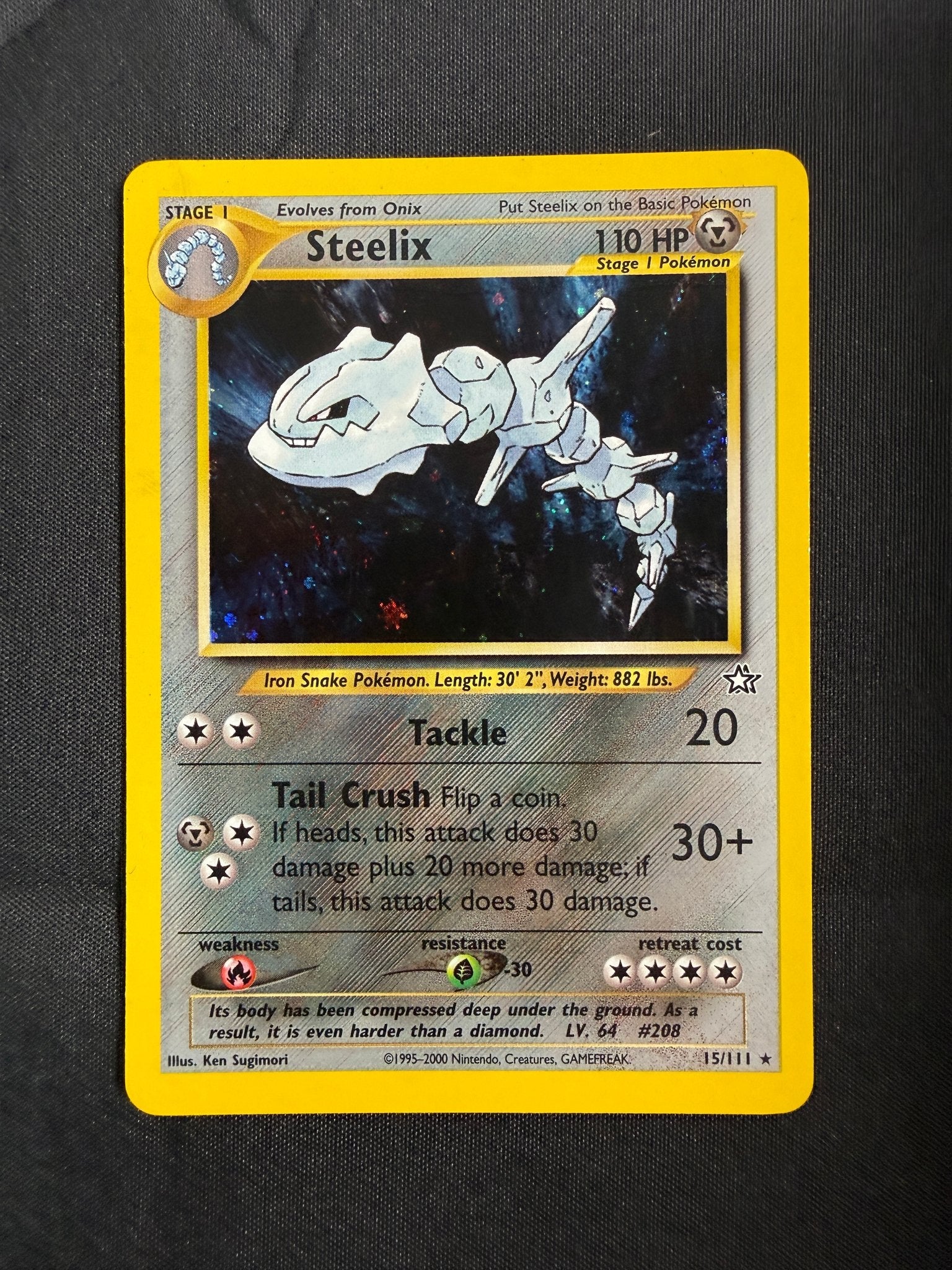 2000 Steelix Neo Genesis Holo 15/111 front