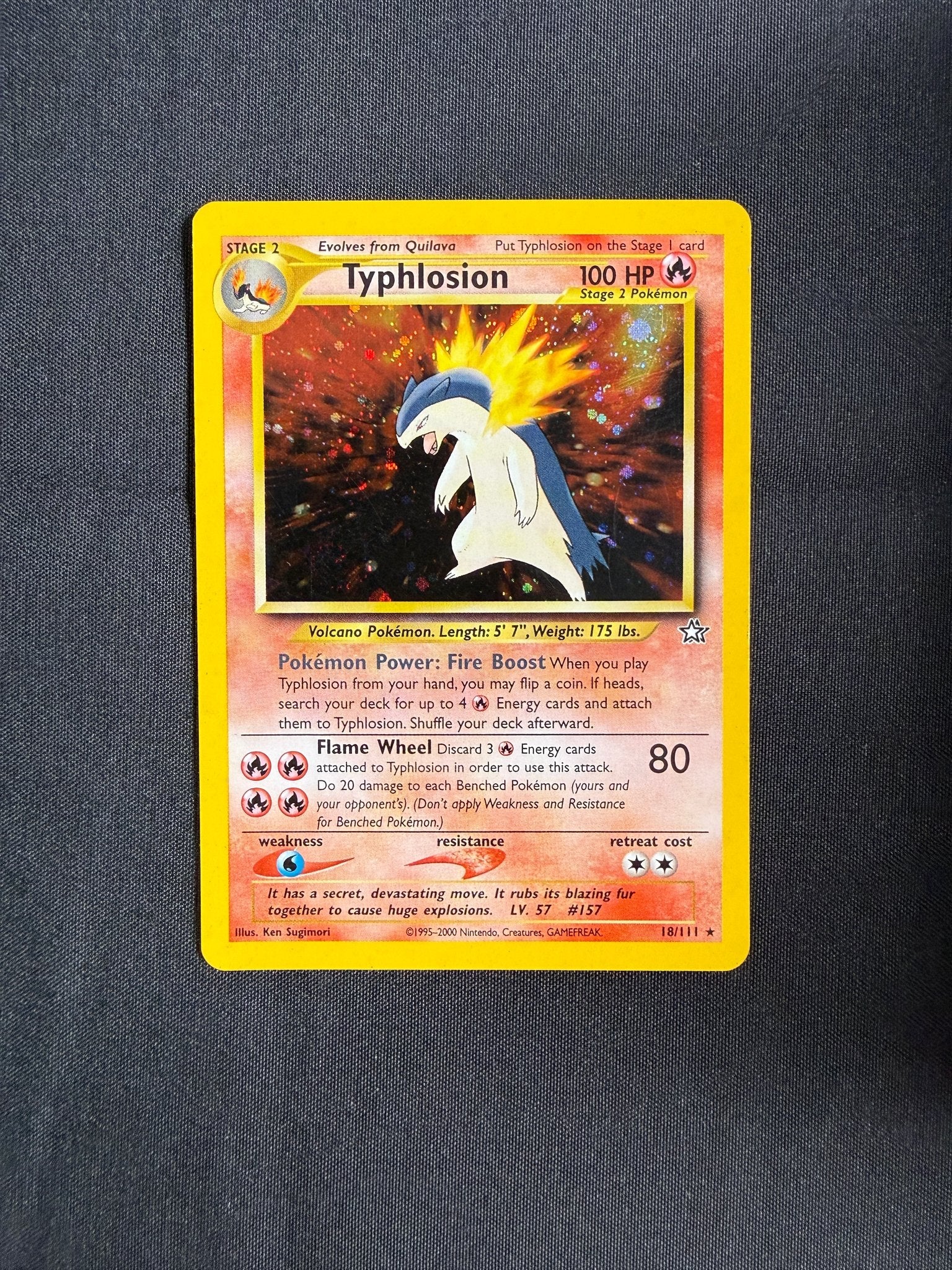 2000 Typhlosion Neo Genesis Holo 18/111 front