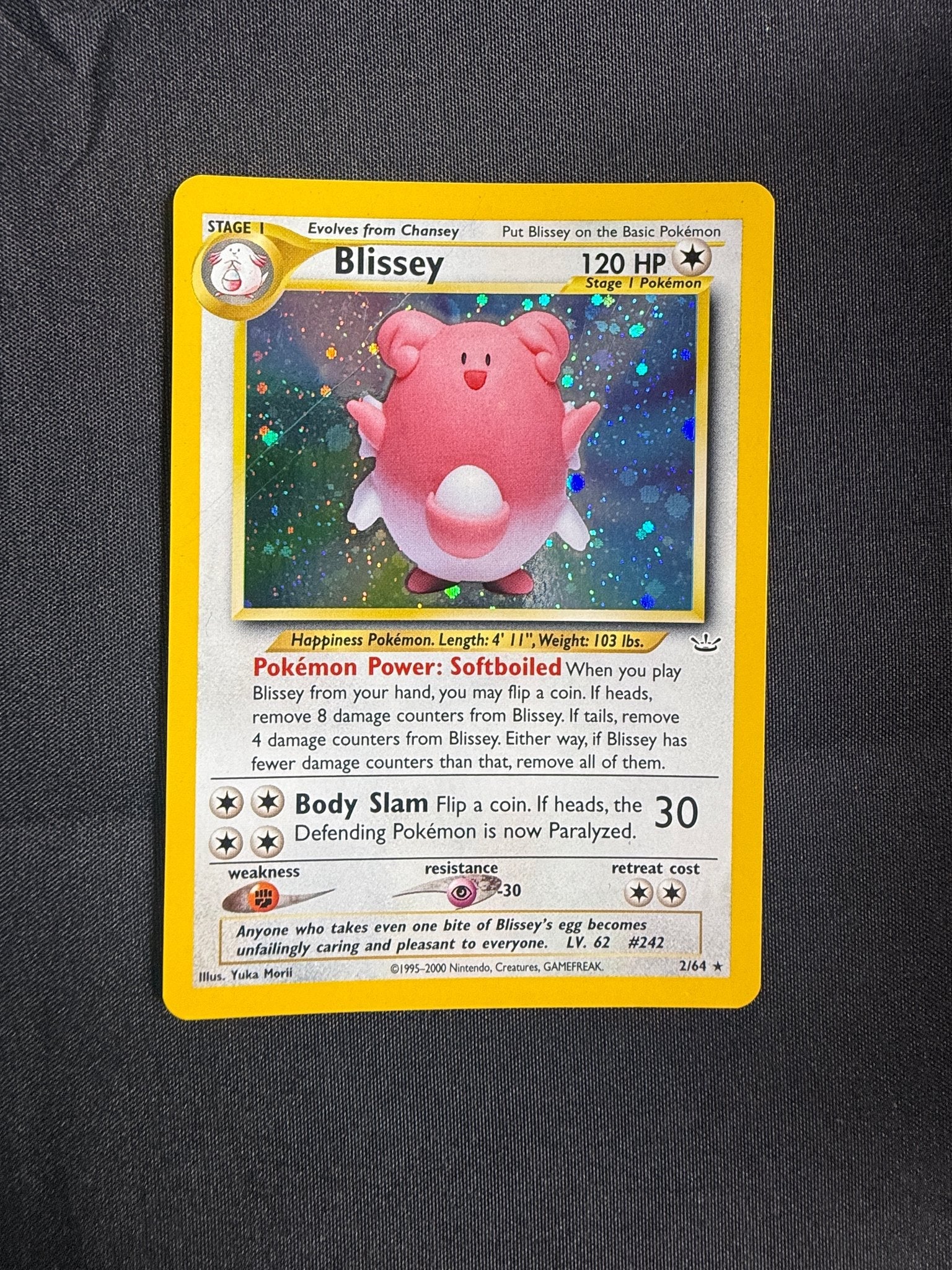 2001 Blissey Neo Revelation Holo 2/64 front