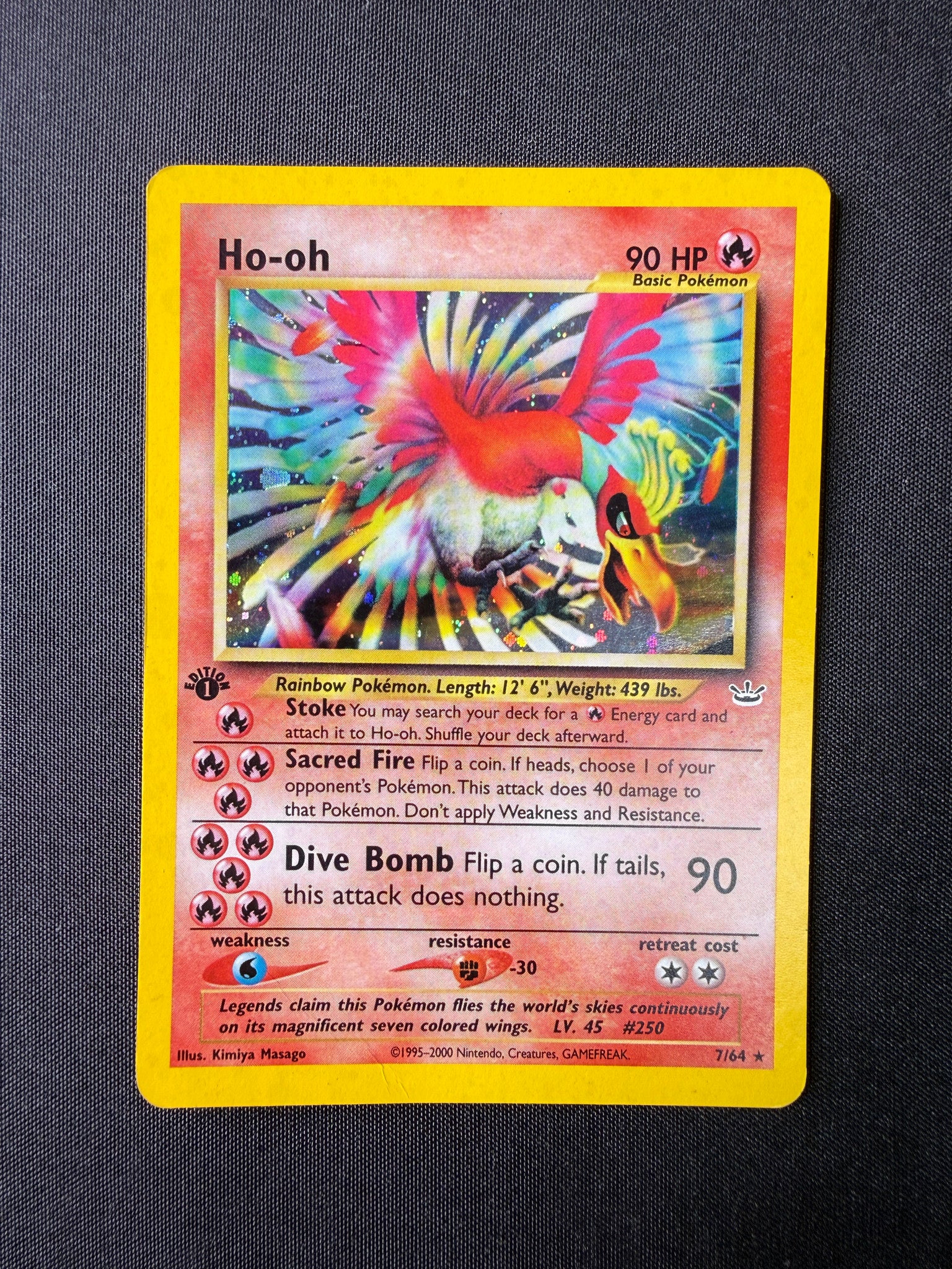 2001 Ho-oh Neo Revelation Holo 7/64 front