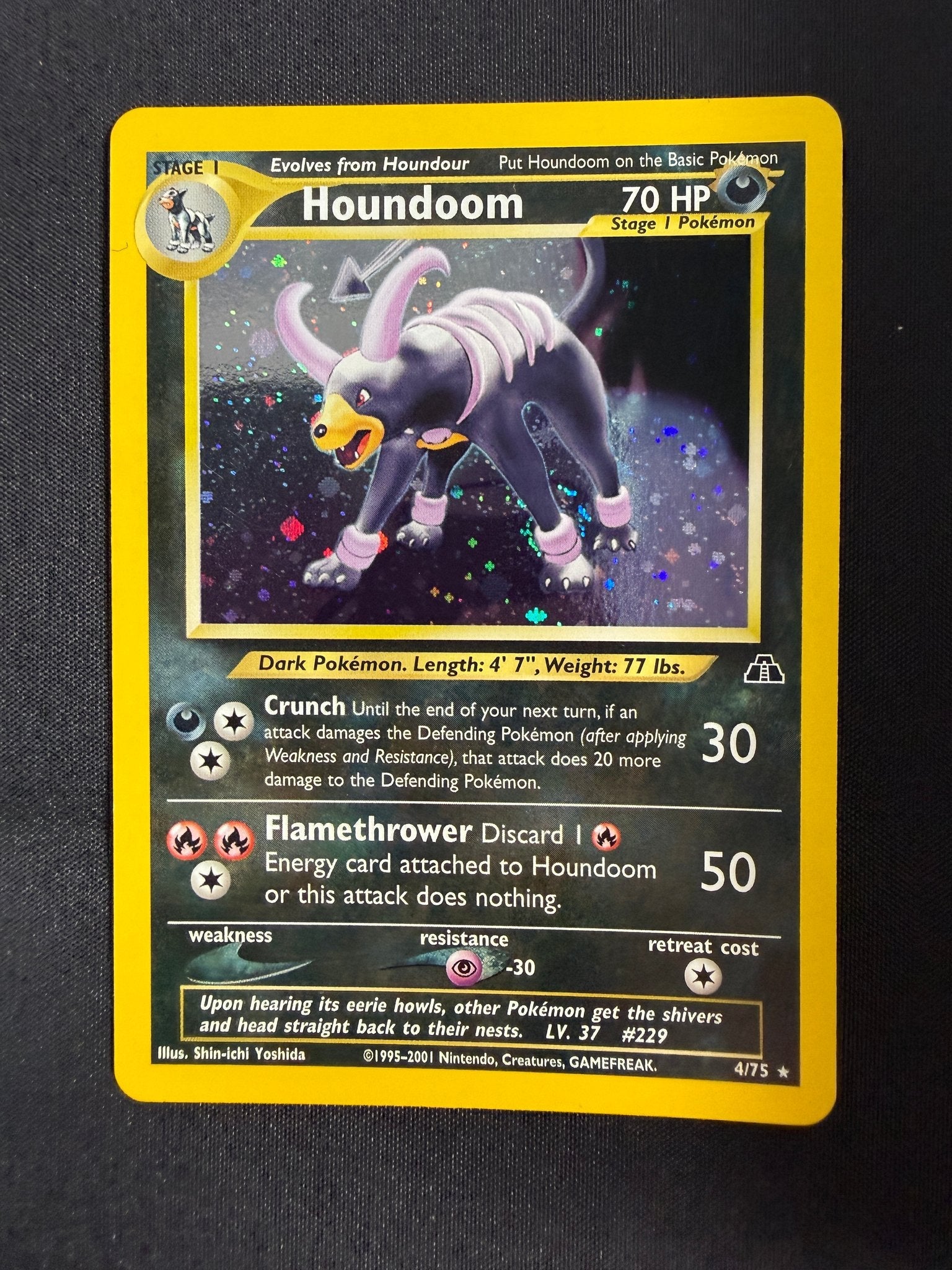2001 Houndoom Neo Discovery Holo 4/75 front
