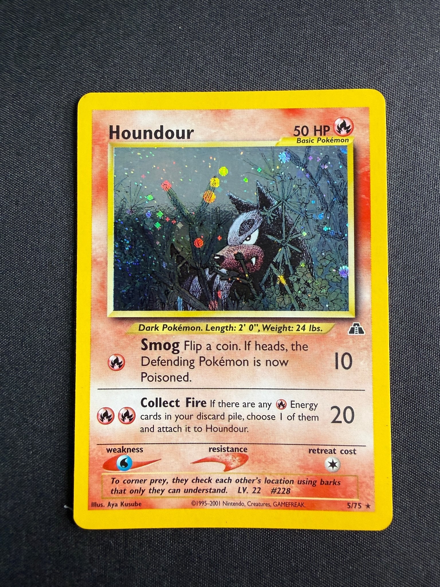 2001 Houndour Neo Discovery Holo 5/75 front