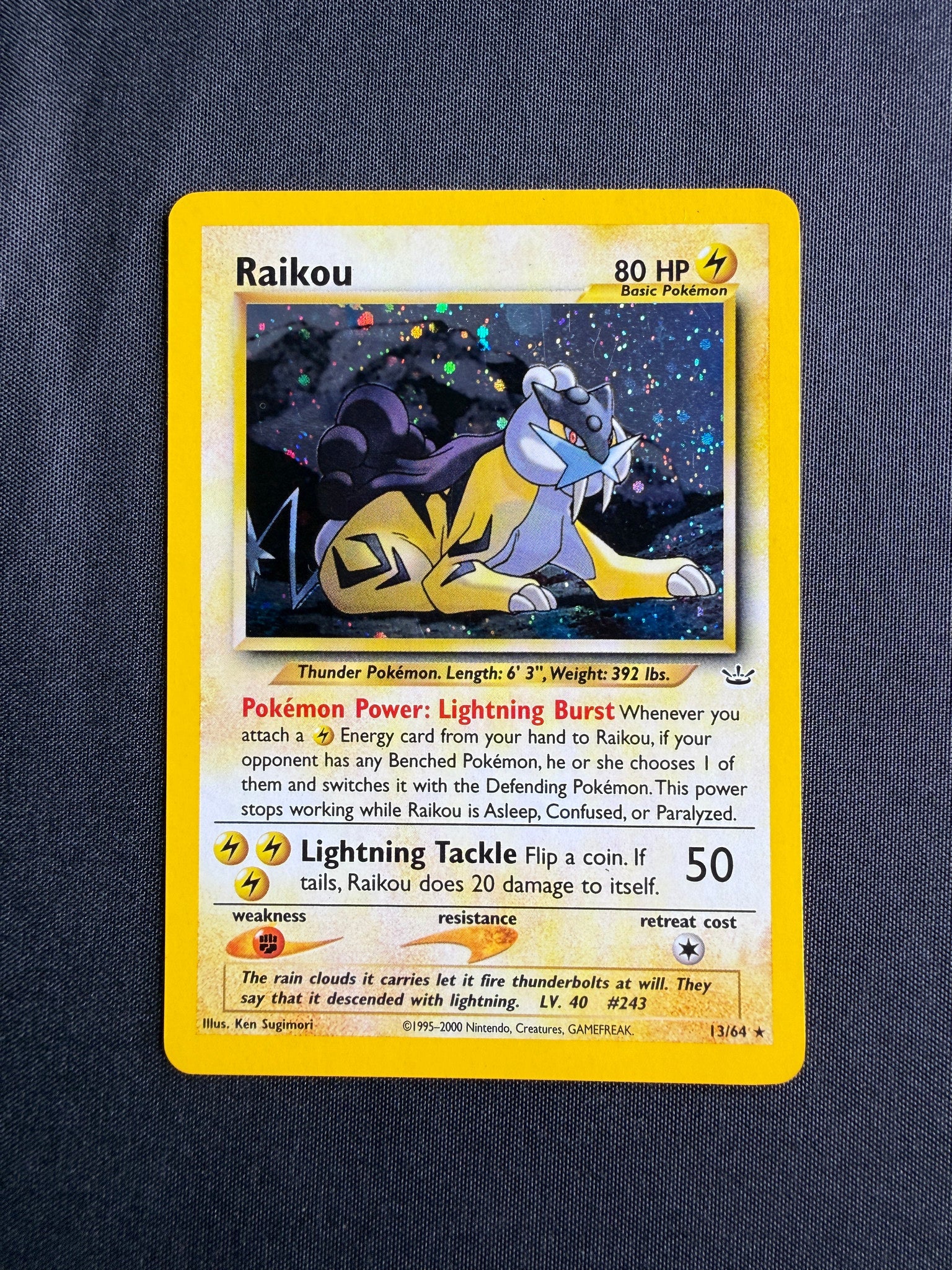 2001 Raikou Neo Revelation Holo 13/64 front