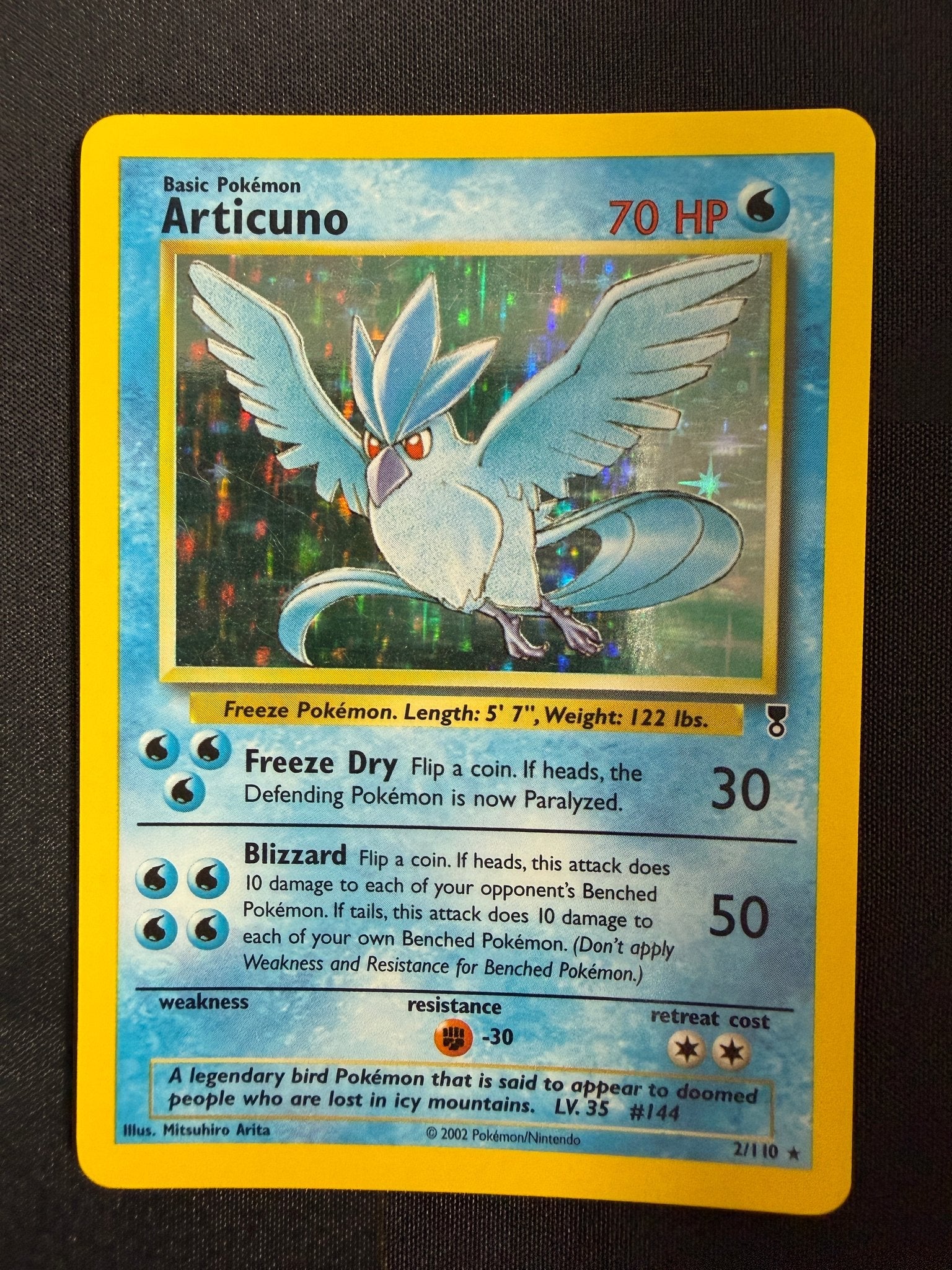 2002 Articuno Legendary Collection Holo 2/110 front