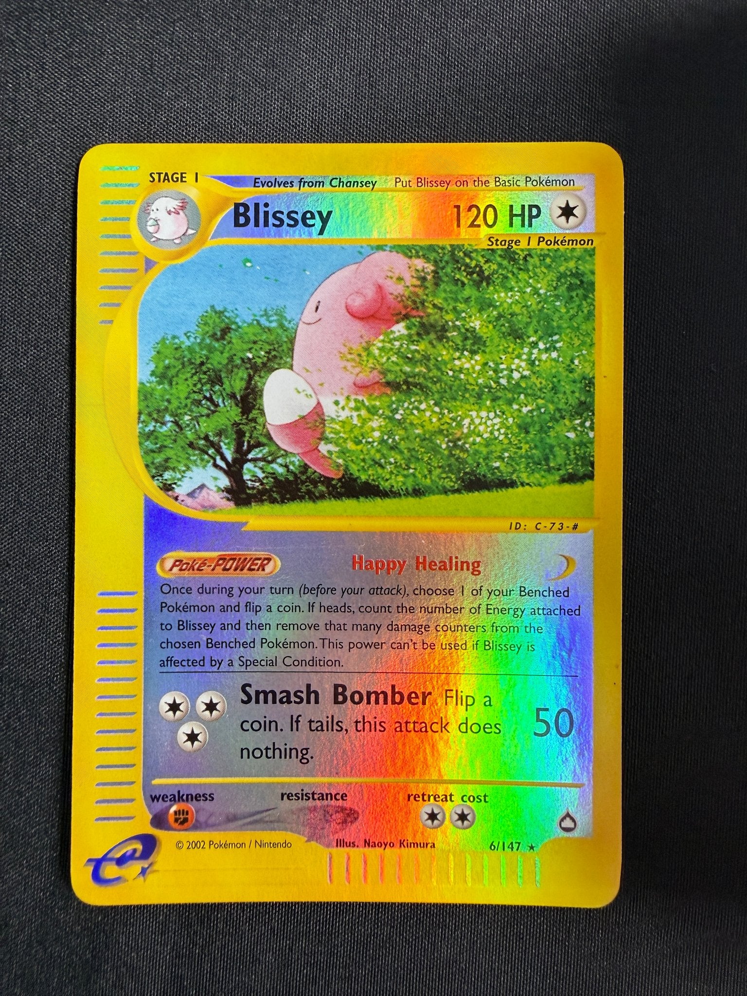 2003 Blissey Aquapolis Reverse Holo 6/147 front