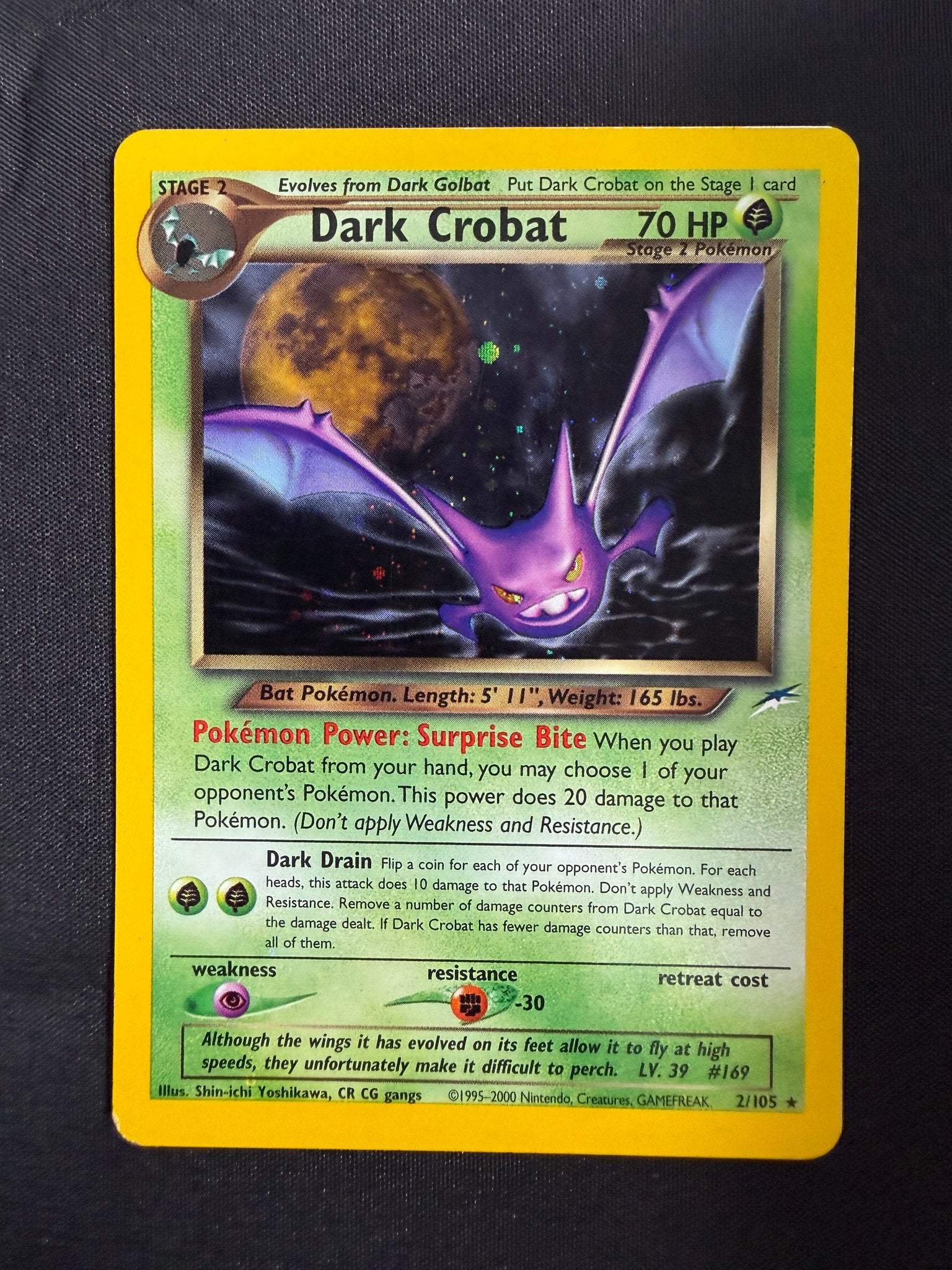2002 Dark Crobat Neo Destiny Holo 2/105 front