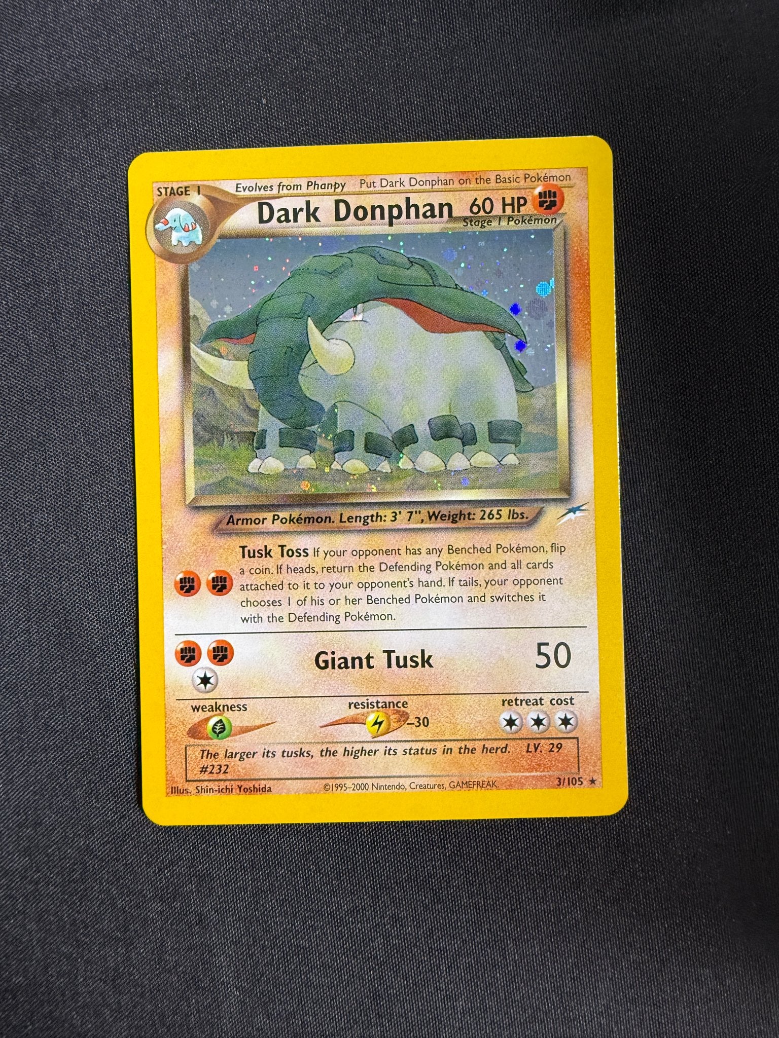 2002 Dark Donphan Neo Destiny Holo 3/105 front