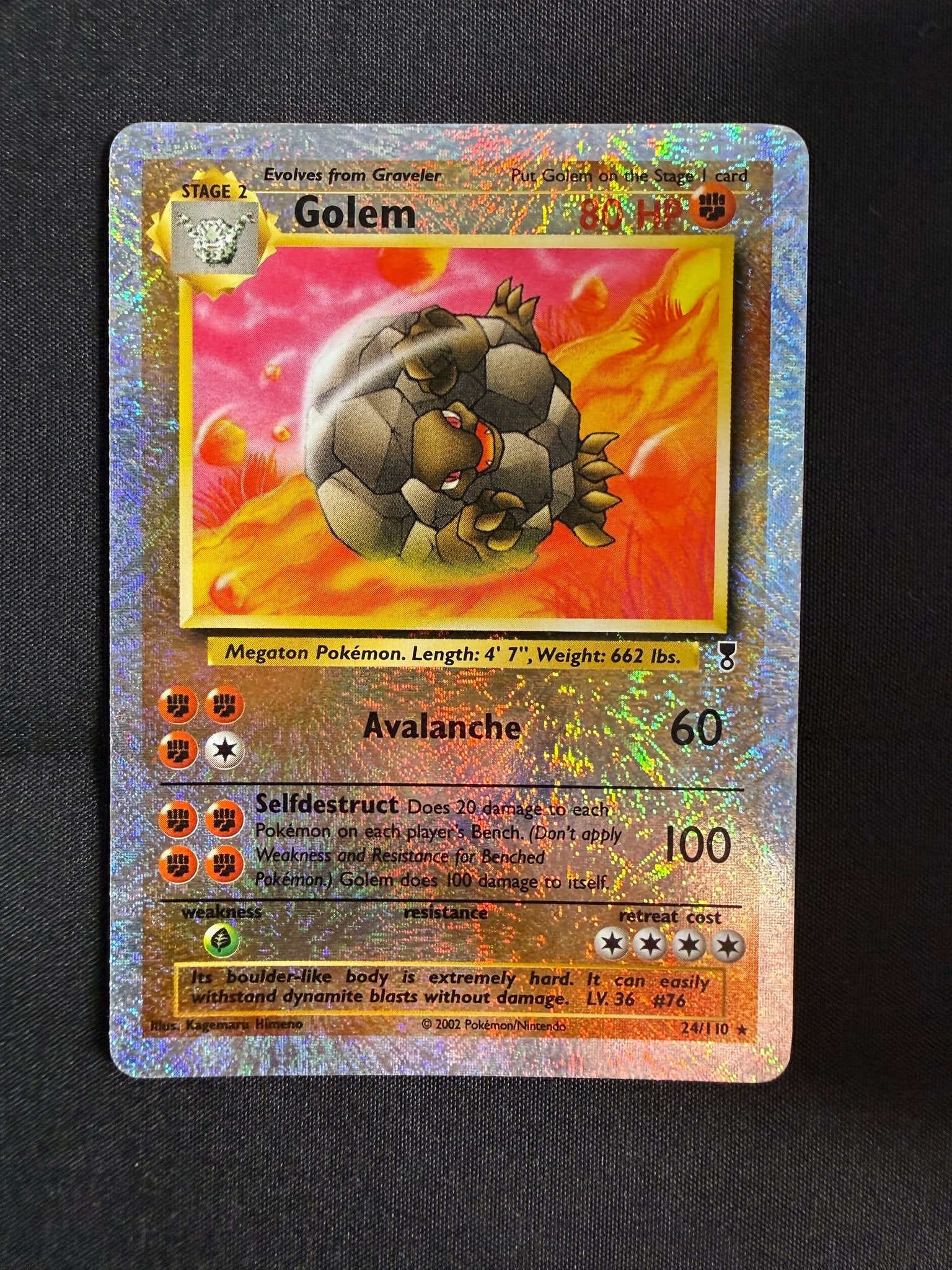 2002 Golem Legendary Collection Reverse Holo 24/110 front