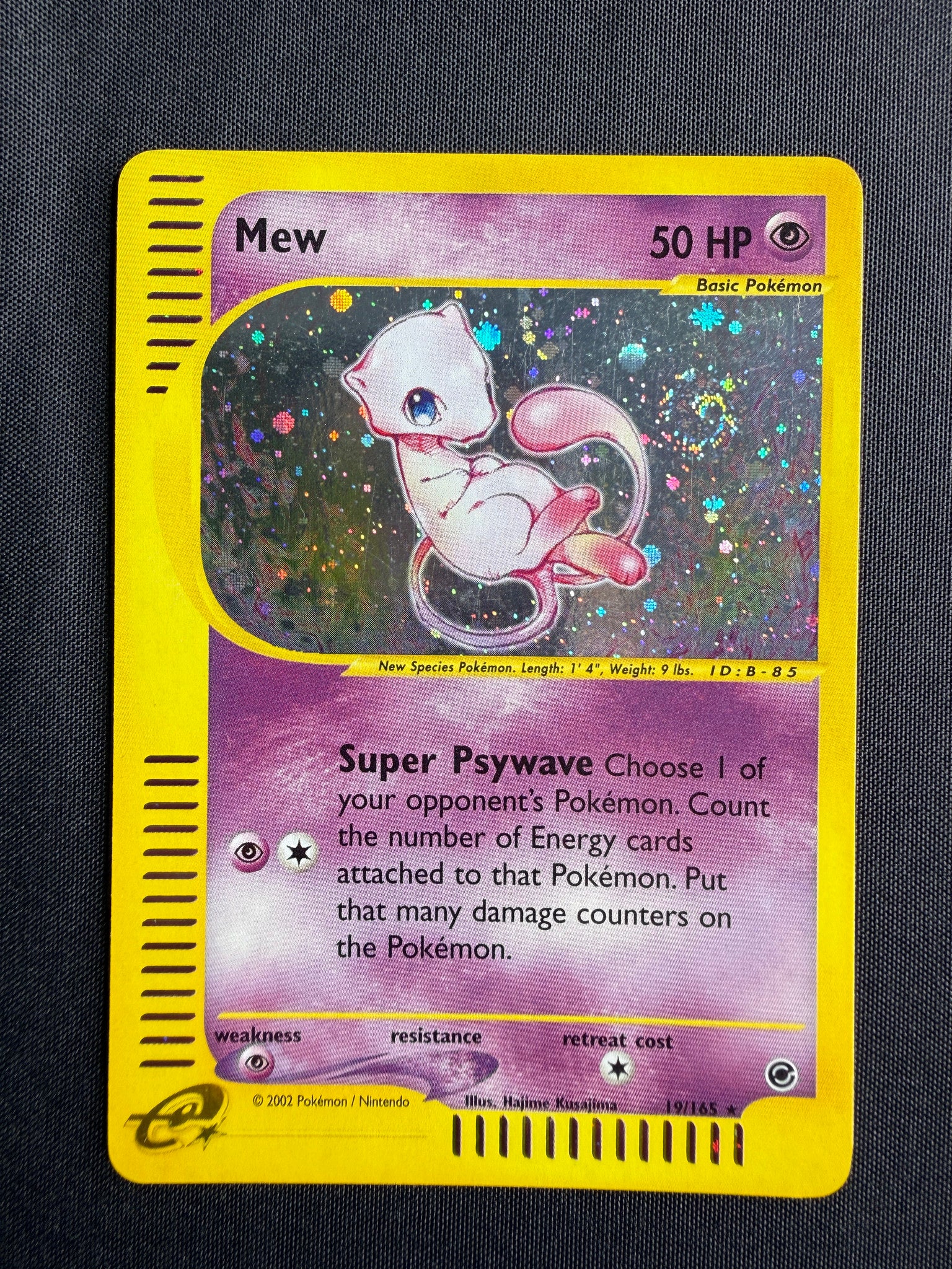2002 Mew Expedition Holo 19/165 front