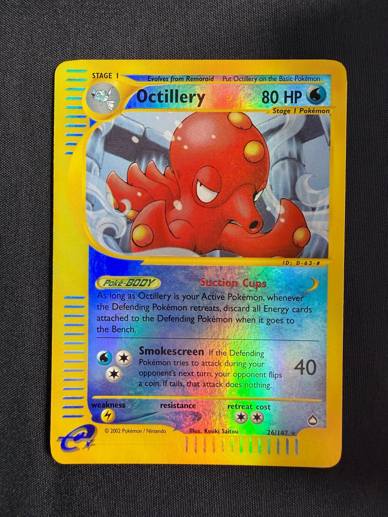 2003 Octillery Aquapolis Reverse Holo 26/147 front