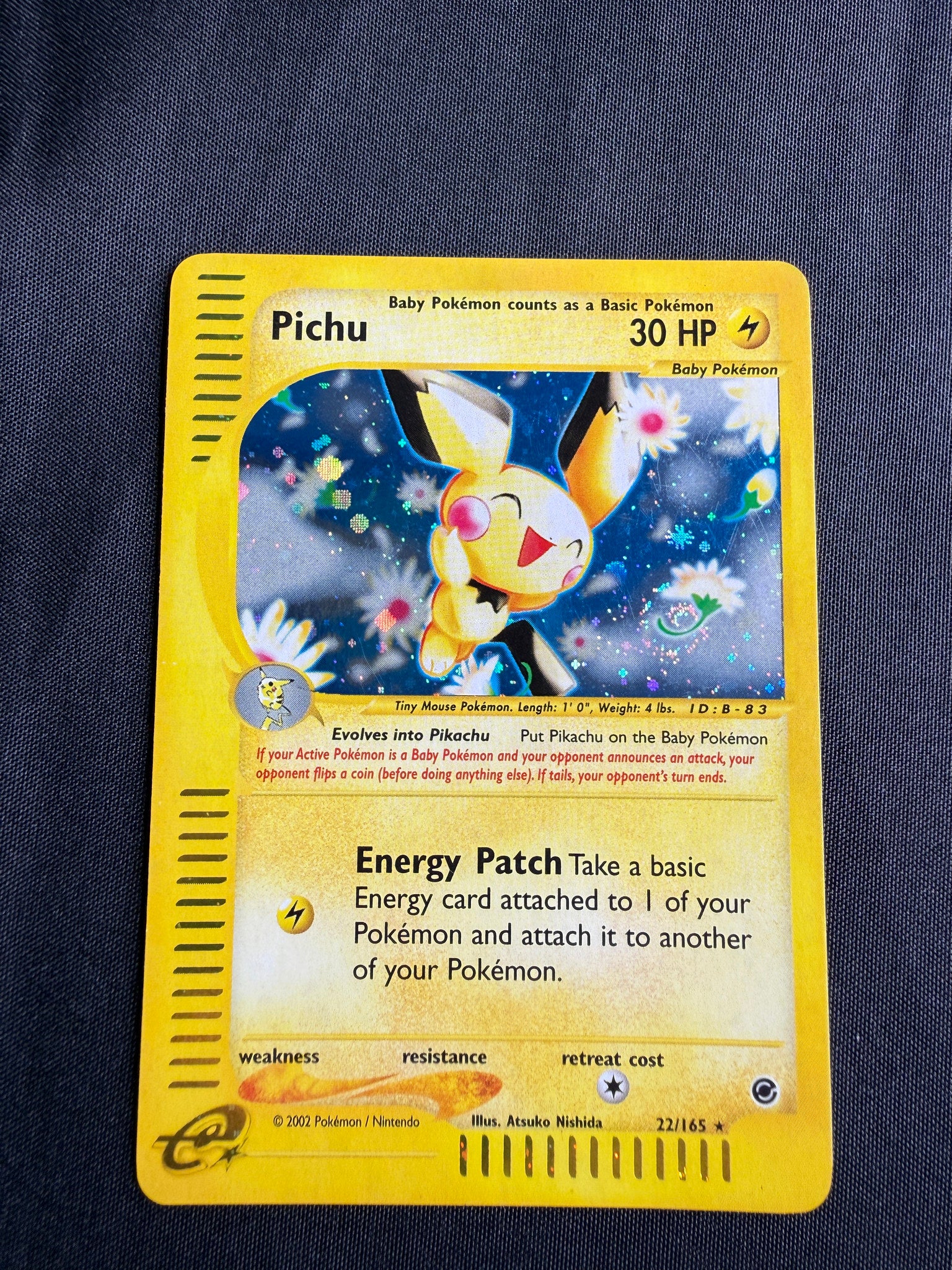 2002 Pichu Expedition Reverse Holo 22/165 front
