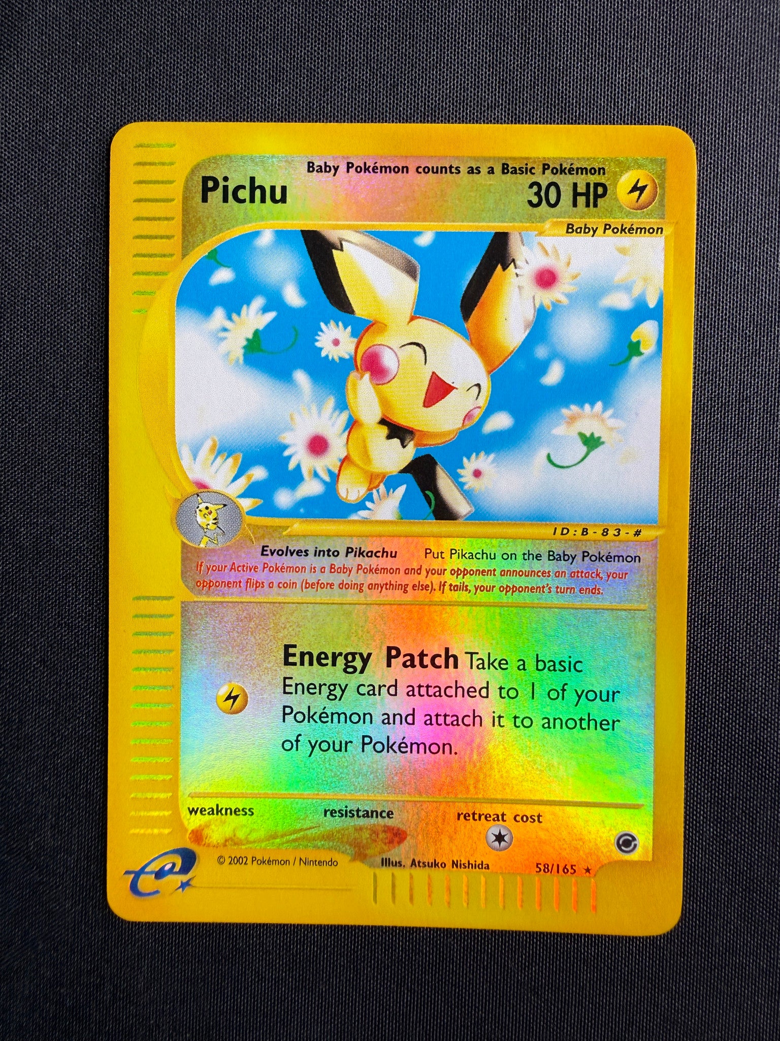 2002 Pichu Expedition Reverse Holo 58/165 front