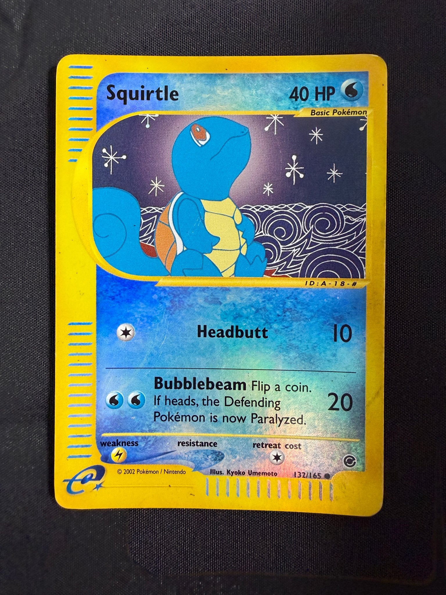 2002 Squirtle Expedition Reverse Holo 132/165 front