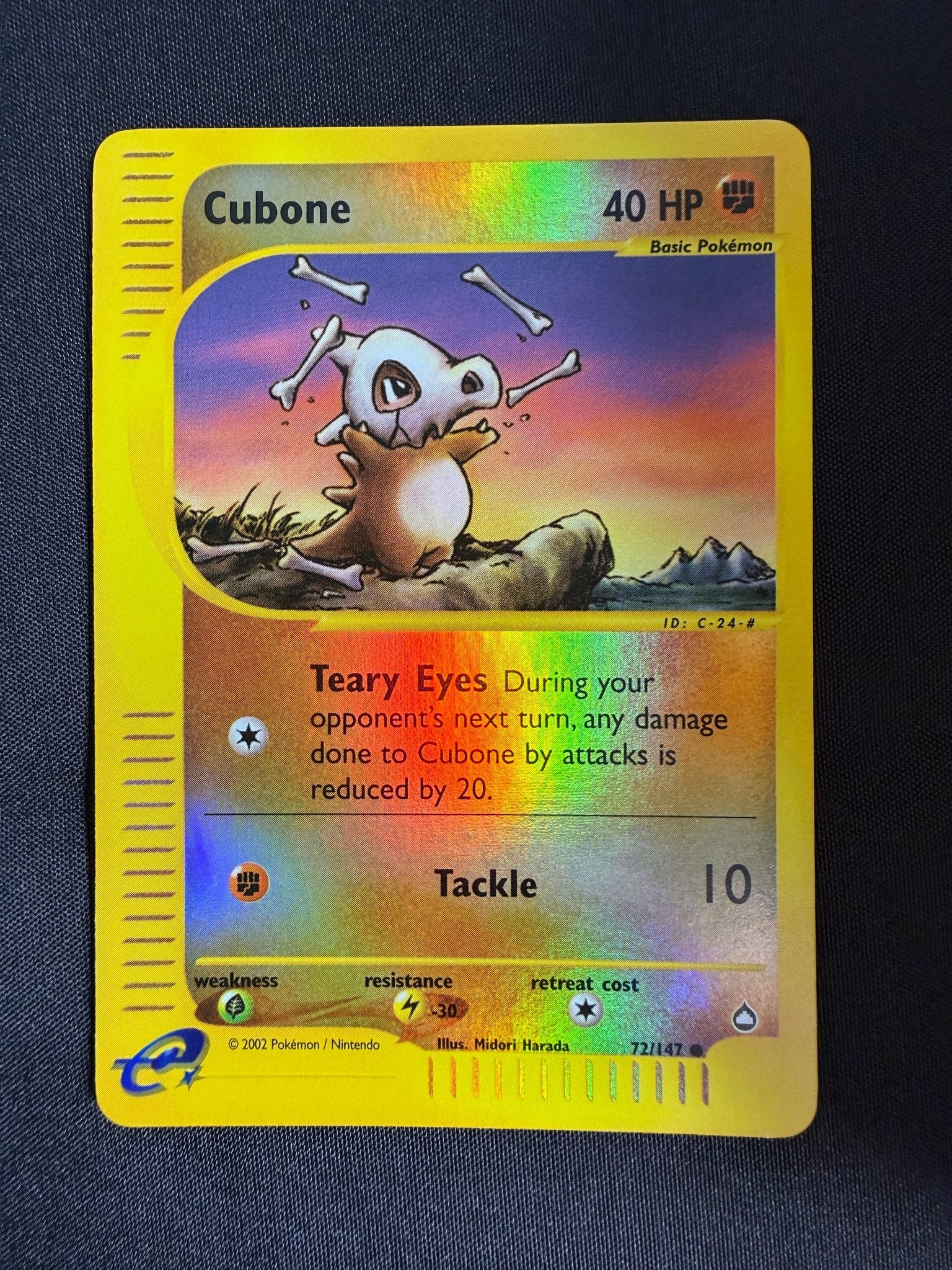 2003 Cubone Aquapolis Reverse Holo 72/147 front