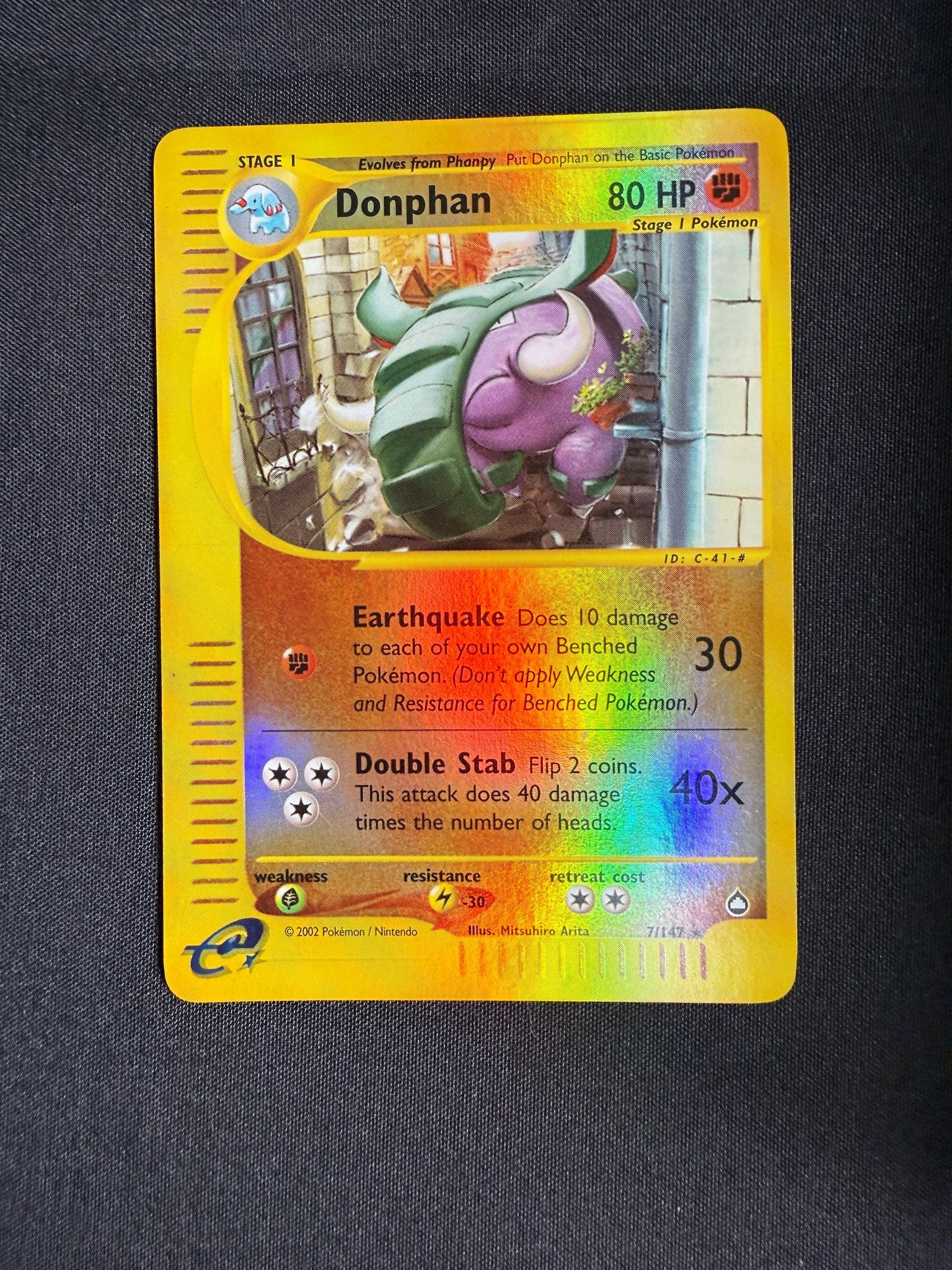2003 Donphan Aquapolis Reverse Holo 7/147 front