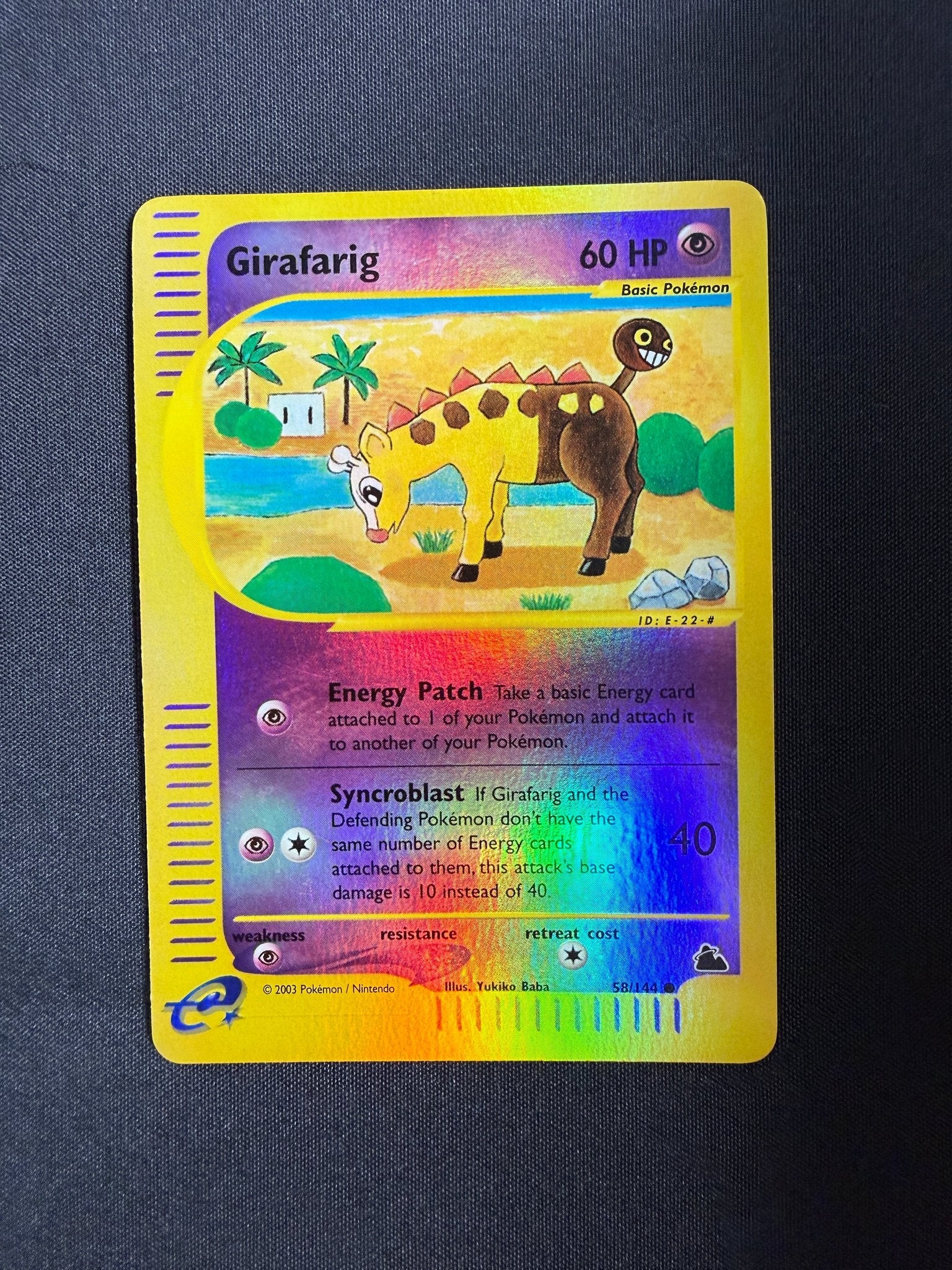 2003 Girafarig Skyridge Reverse Holo 58/144 front