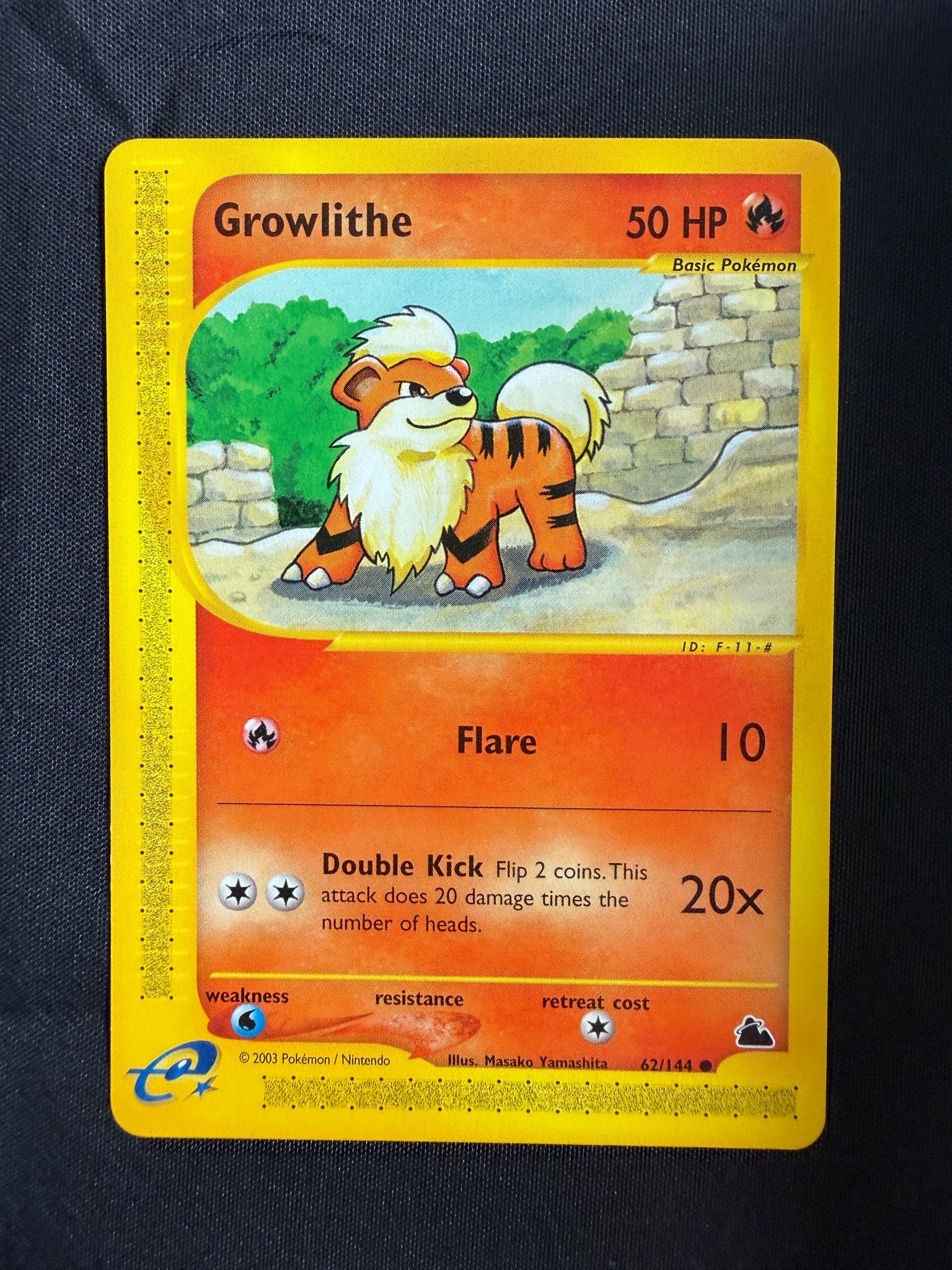 2003 Growlithe Skyridge 62/144 front
