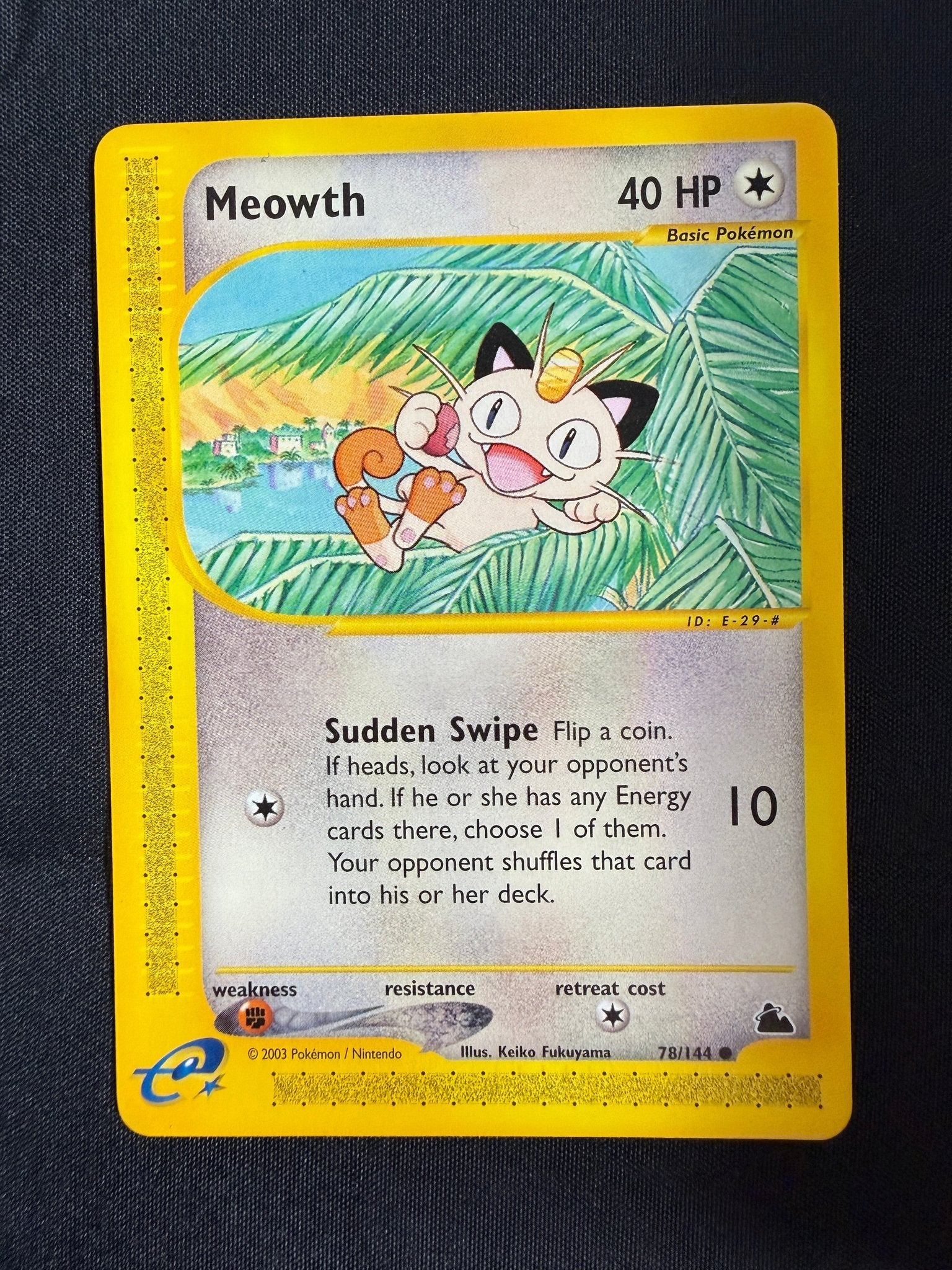 2003 Meowth Skyridge 78/144 front