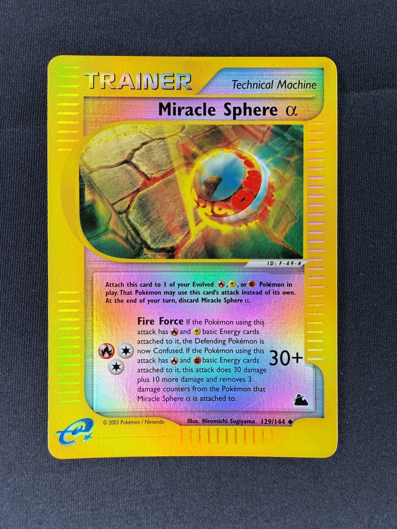2003 Miracle Sphere α Skyridge Reverse Holo 129/144 front