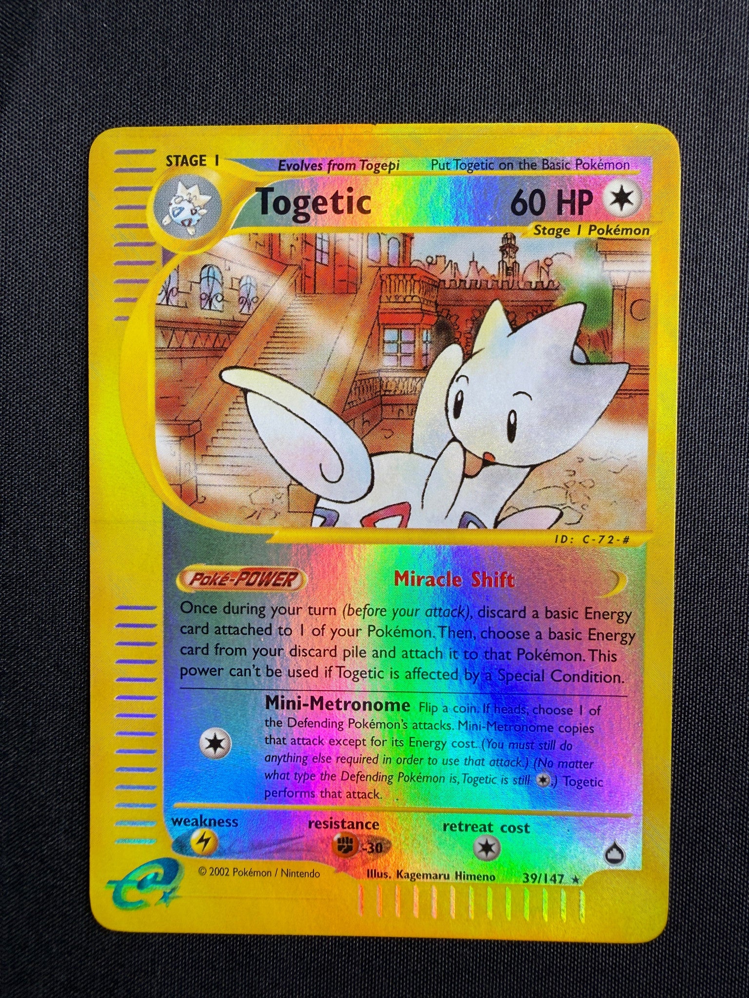 2003 Togetic Aquapolis Reverse Holo 39/147 front