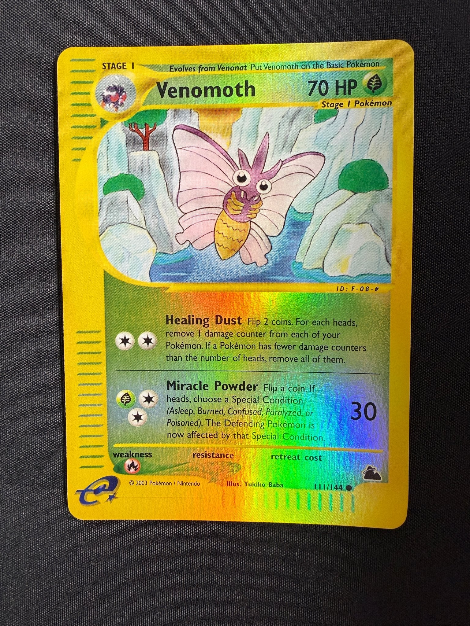 2003 Venomoth Skyridge Reverse Holo 111/144 front