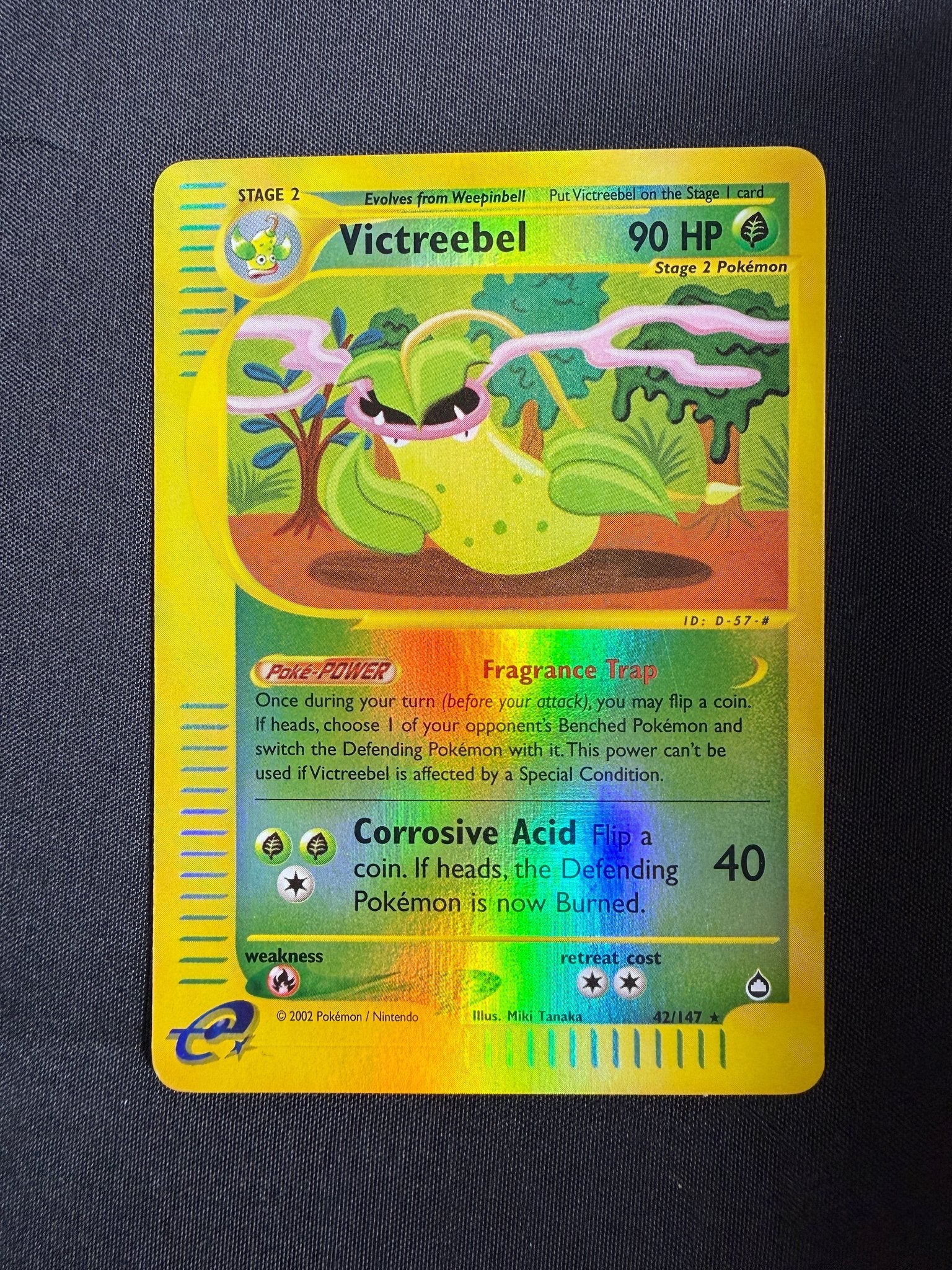 2003 Victreebel Aquapolis Reverse Holo 42/147 front