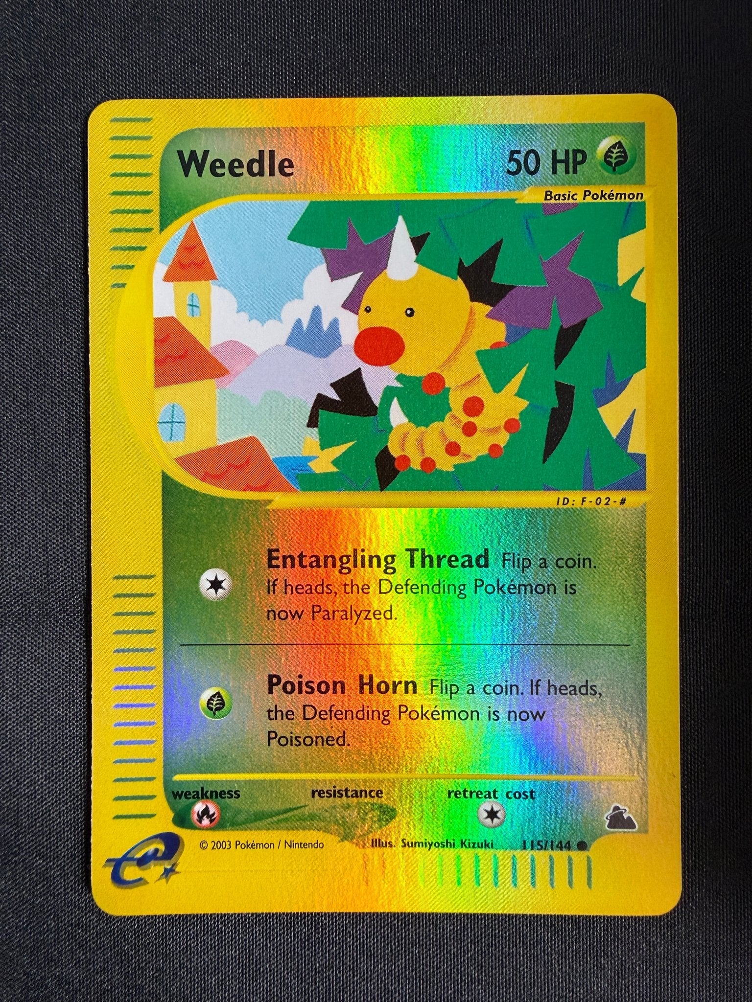 2003 Weedle Skyridge Reverse Holo 115/144 front