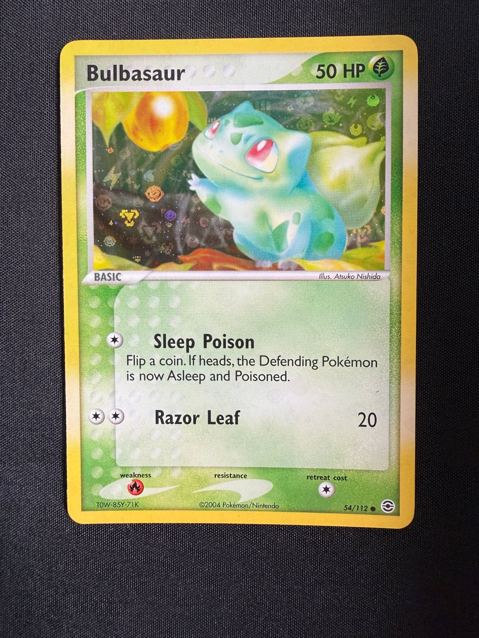 2004 Bulbasaur EX FireRed & LeafGreen Reverse Holo 54/112 front