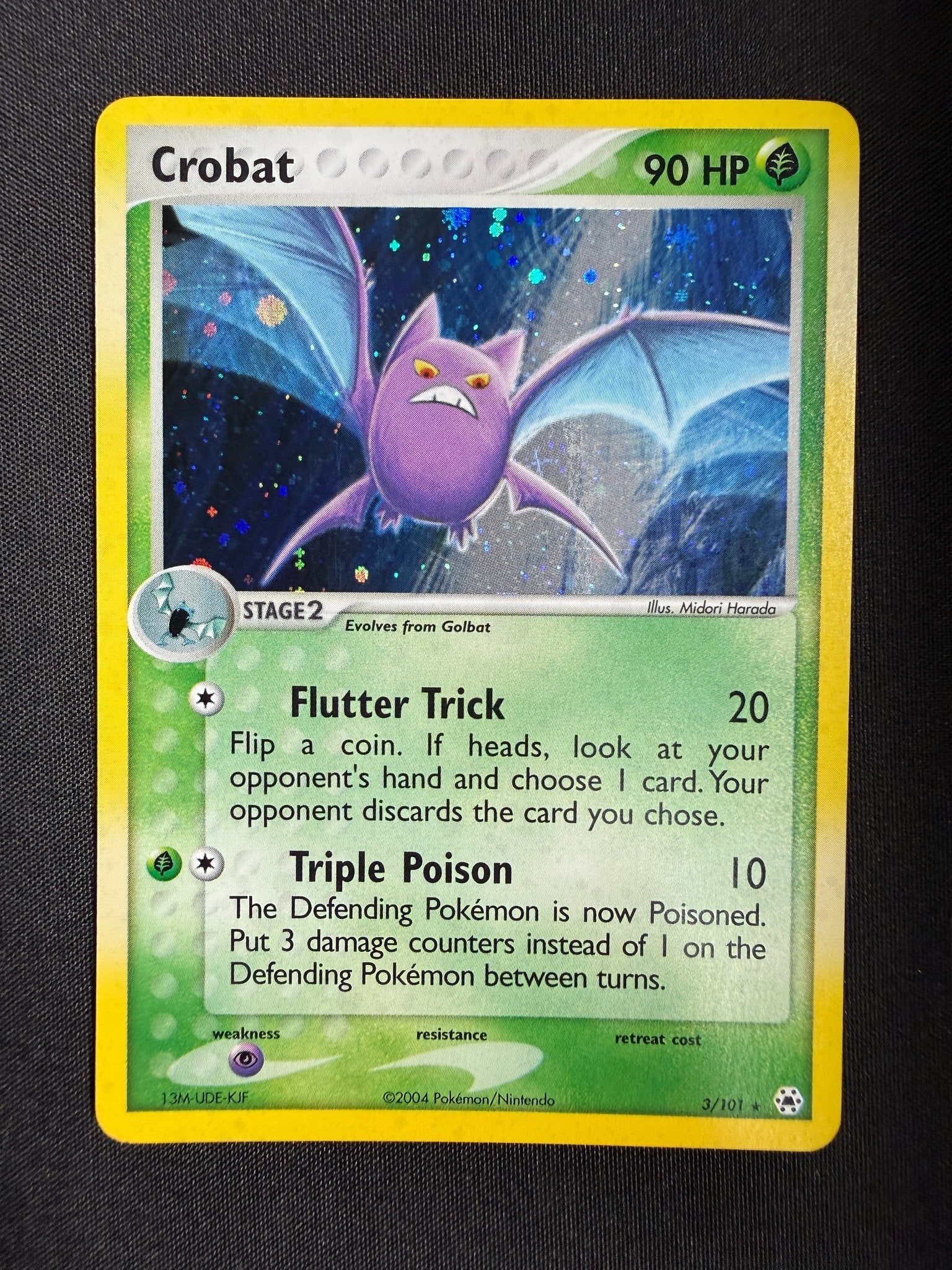 2004 Crobat EX Hidden Legends Holo 3/101 front