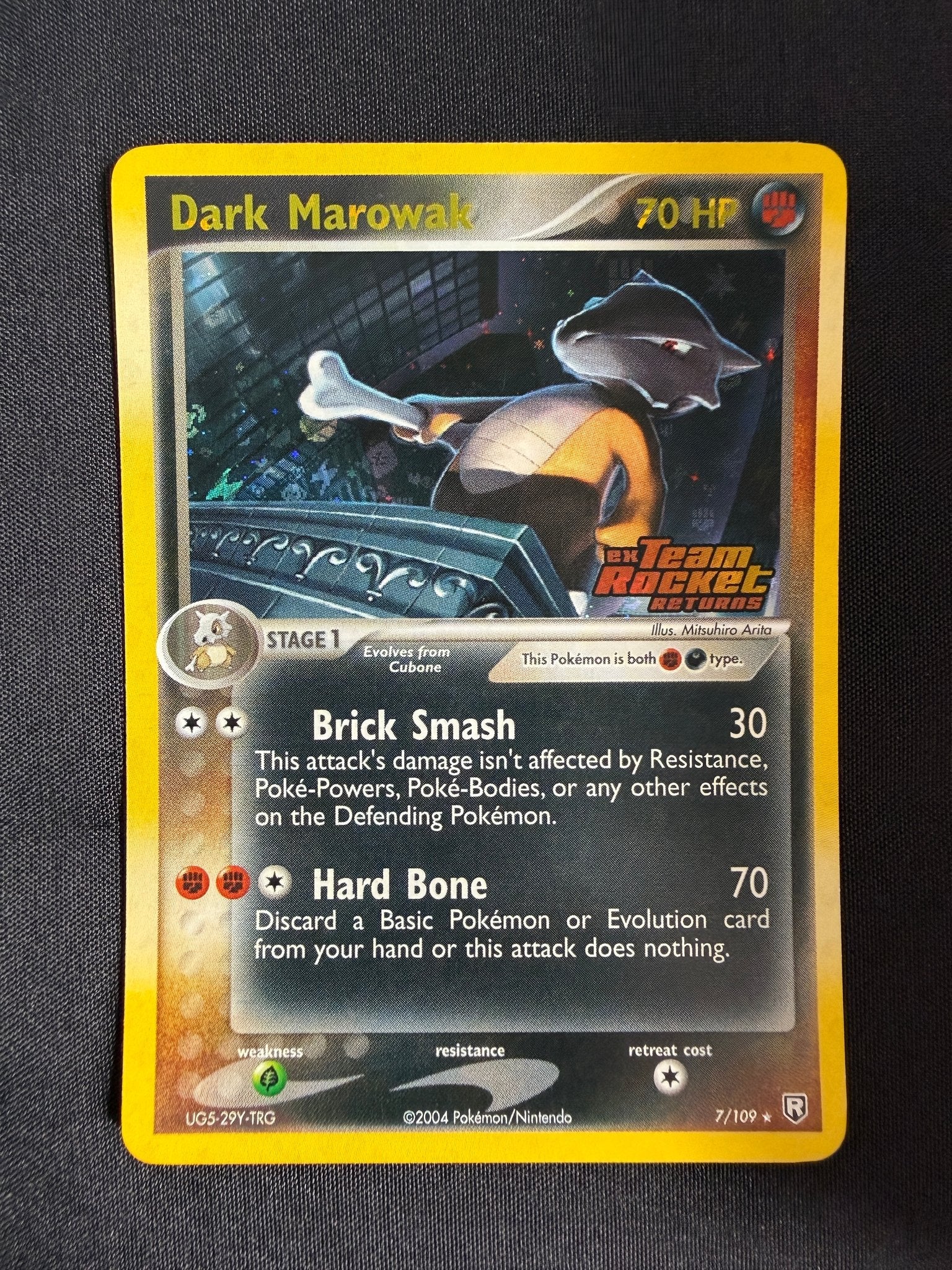 2004 Dark Marowak EX Team Rocket Returns Reverse Holo 7/109 front