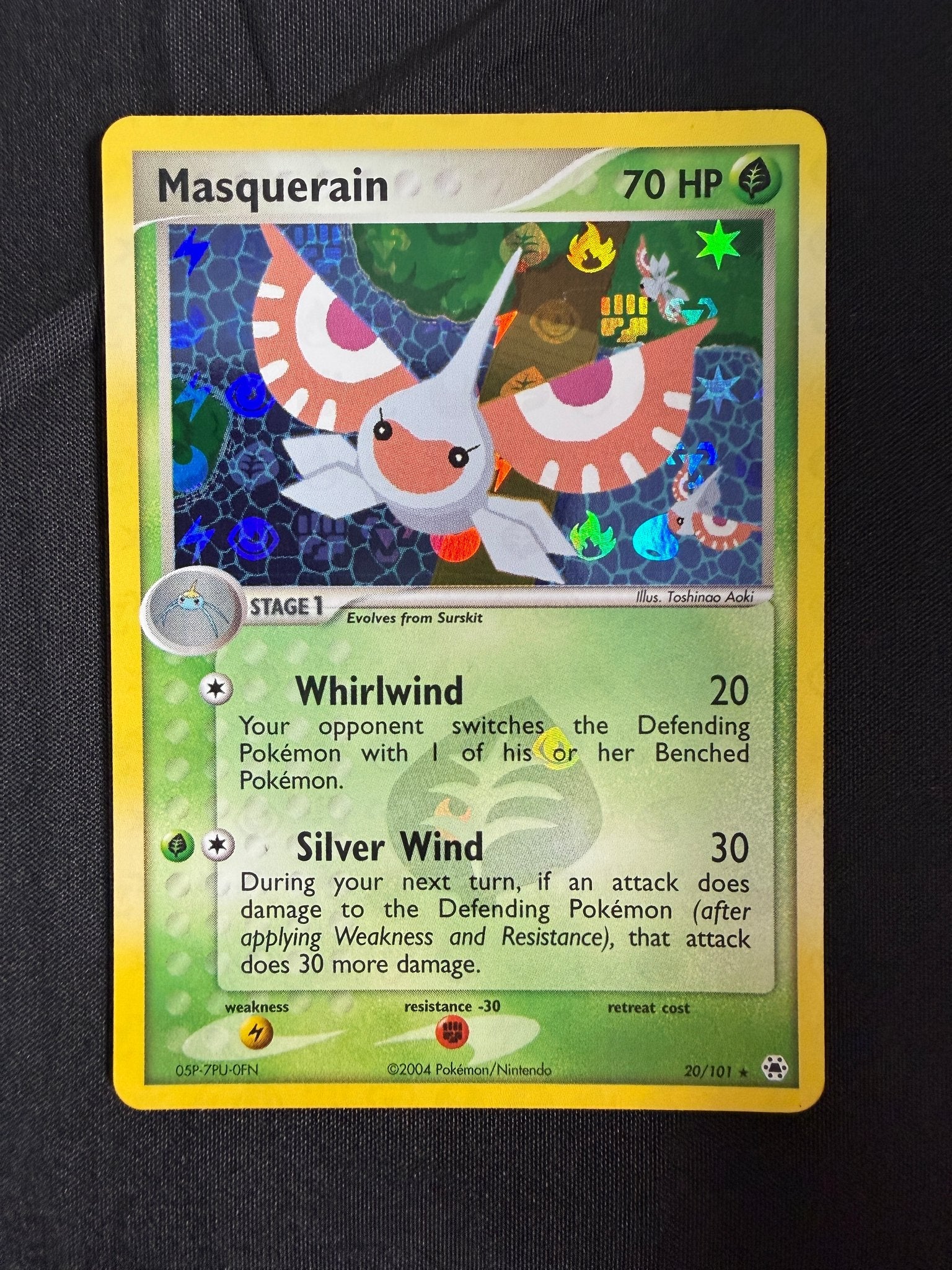 2004 Masquerain EX Hidden Legends Reverse Holo 20/101 front