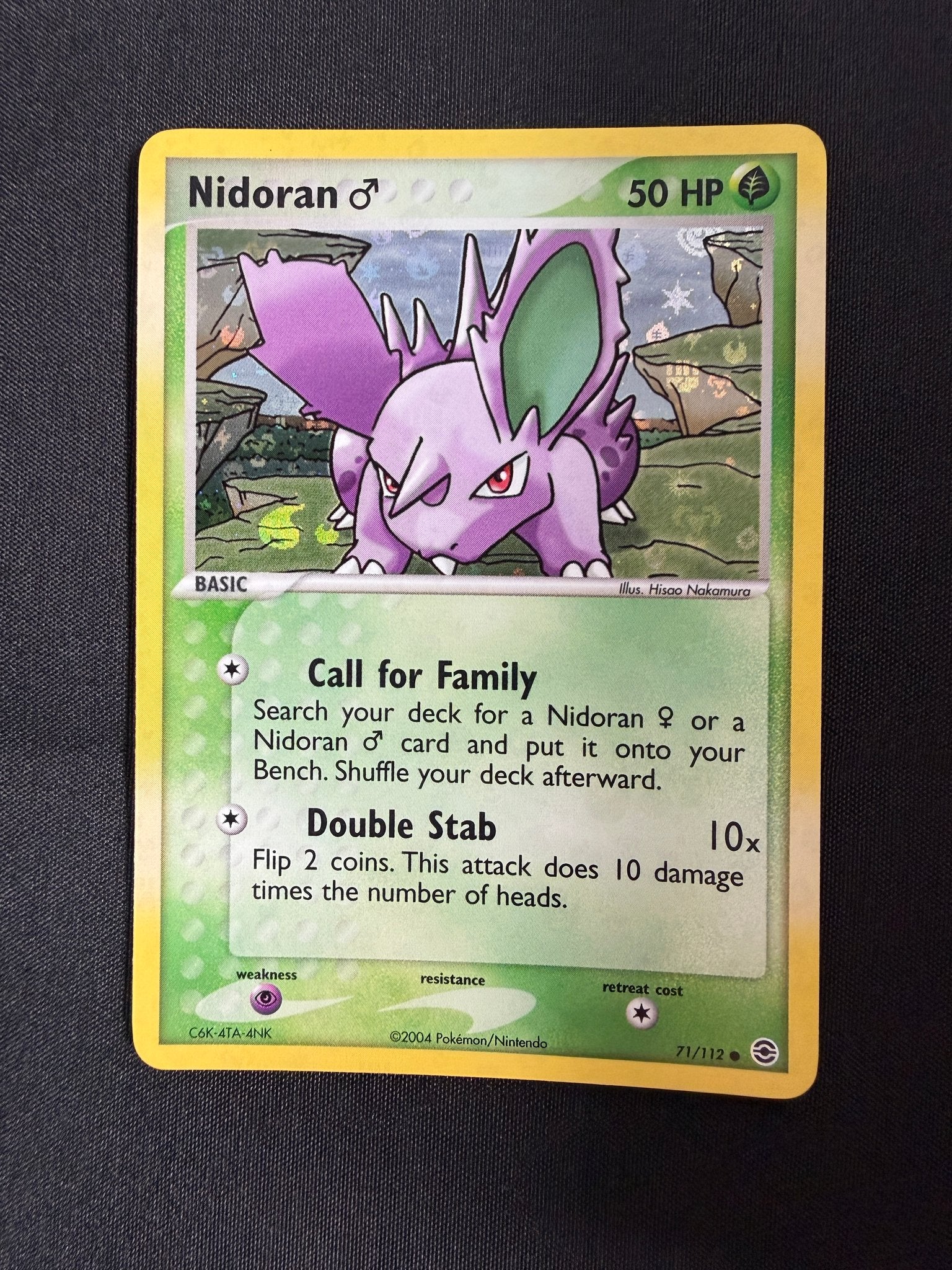 2004 Nidoran ♂ EX FireRed & LeafGreen Reverse Holo 71/112 front