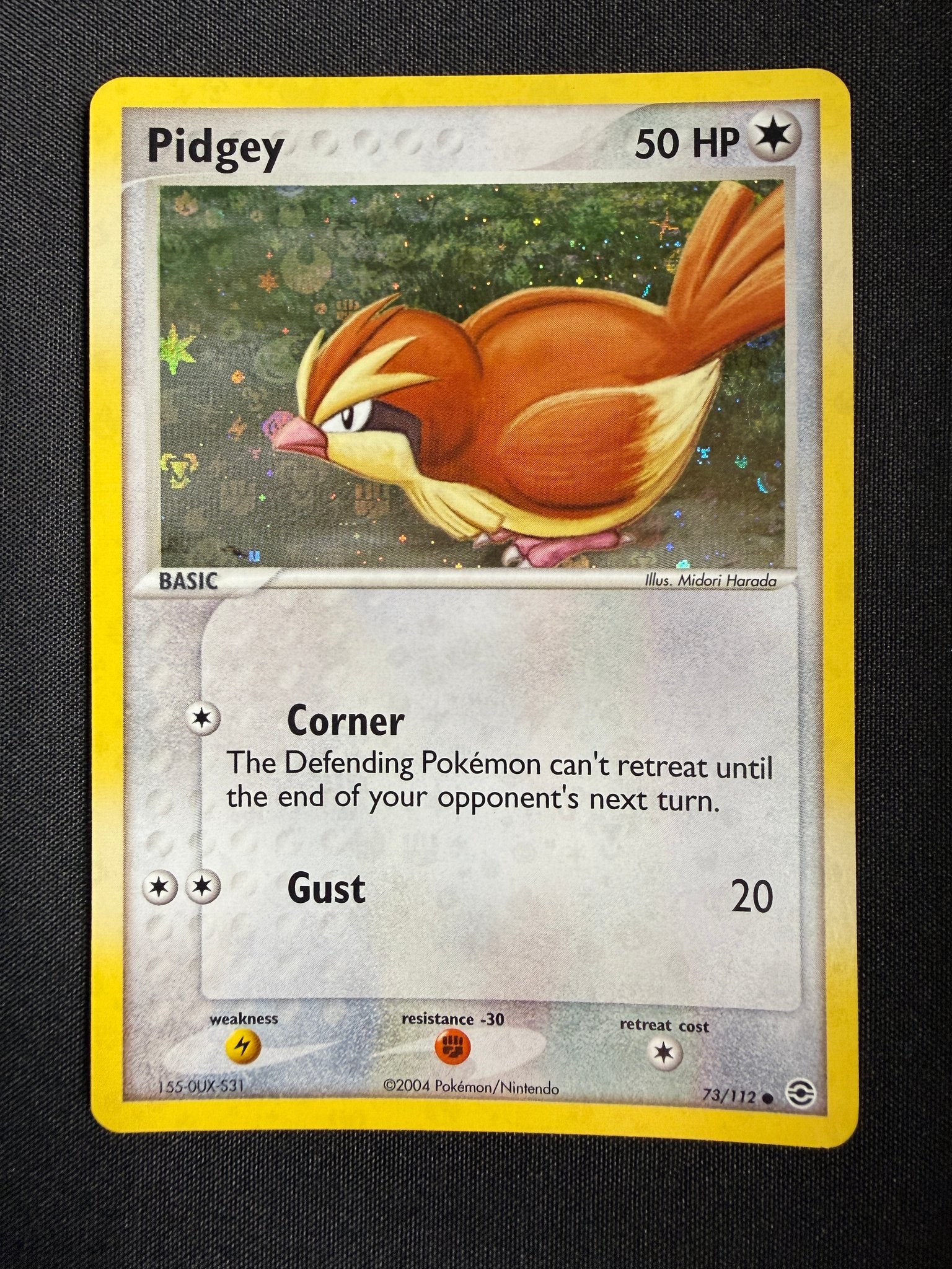 2004 Pidgey EX FireRed & LeafGreen Reverse Holo 73/112 front