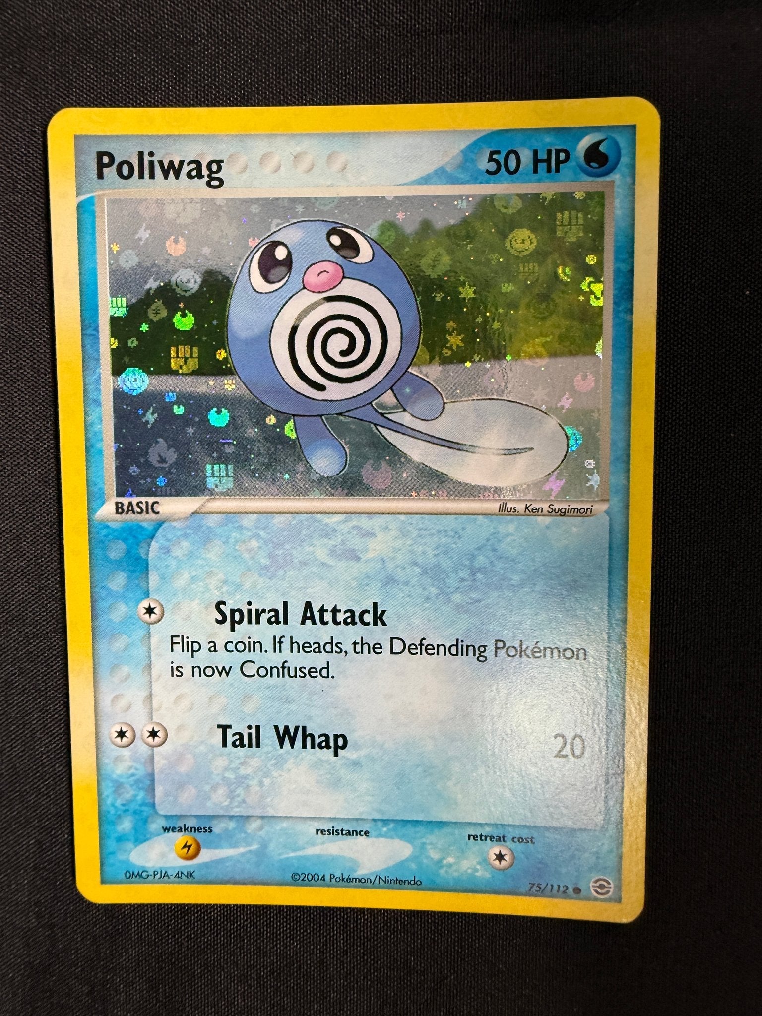 2004 Poliwag EX FireRed & LeafGreen Reverse Holo 75/112 front