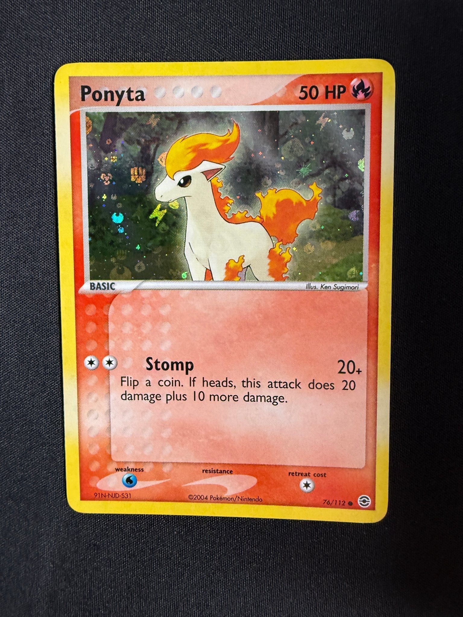 2004 Ponyta EX FireRed & LeafGreen Reverse Holo 76/112 front