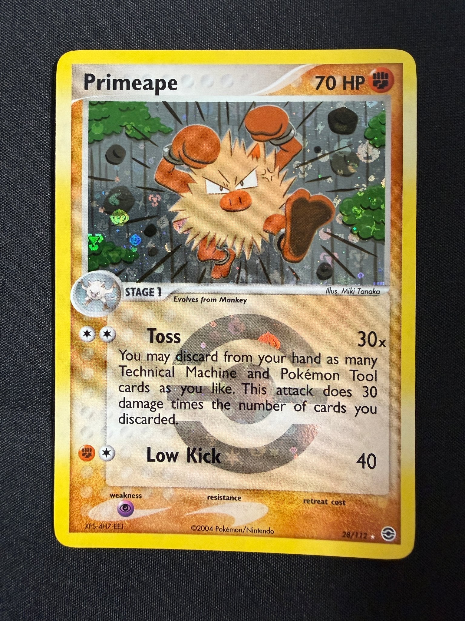 2004 Primeape EX FireRed & LeafGreen Reverse Holo 28/112 front