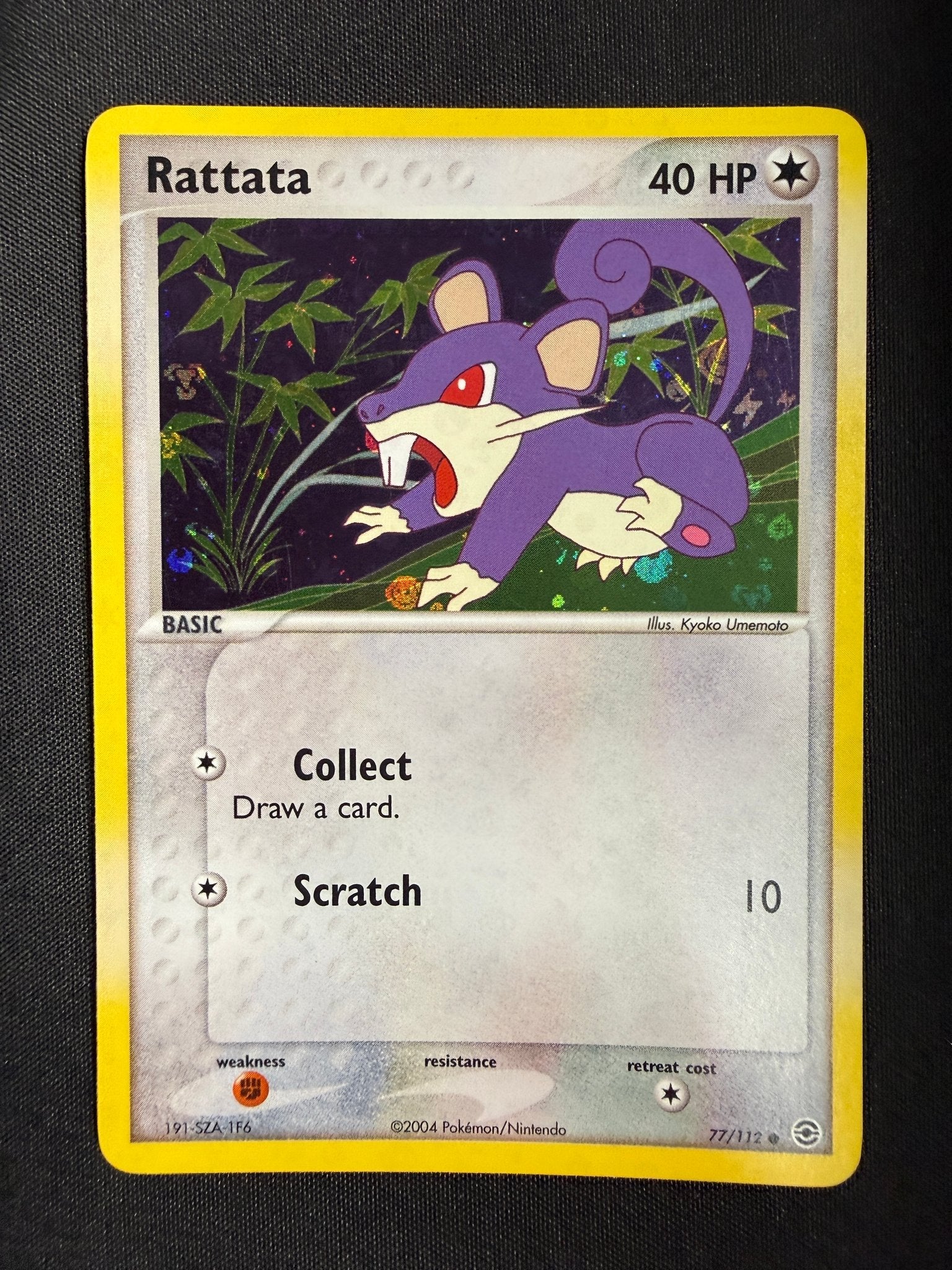 2004 Rattata EX FireRed & LeafGreen Reverse Holo 77/112 front