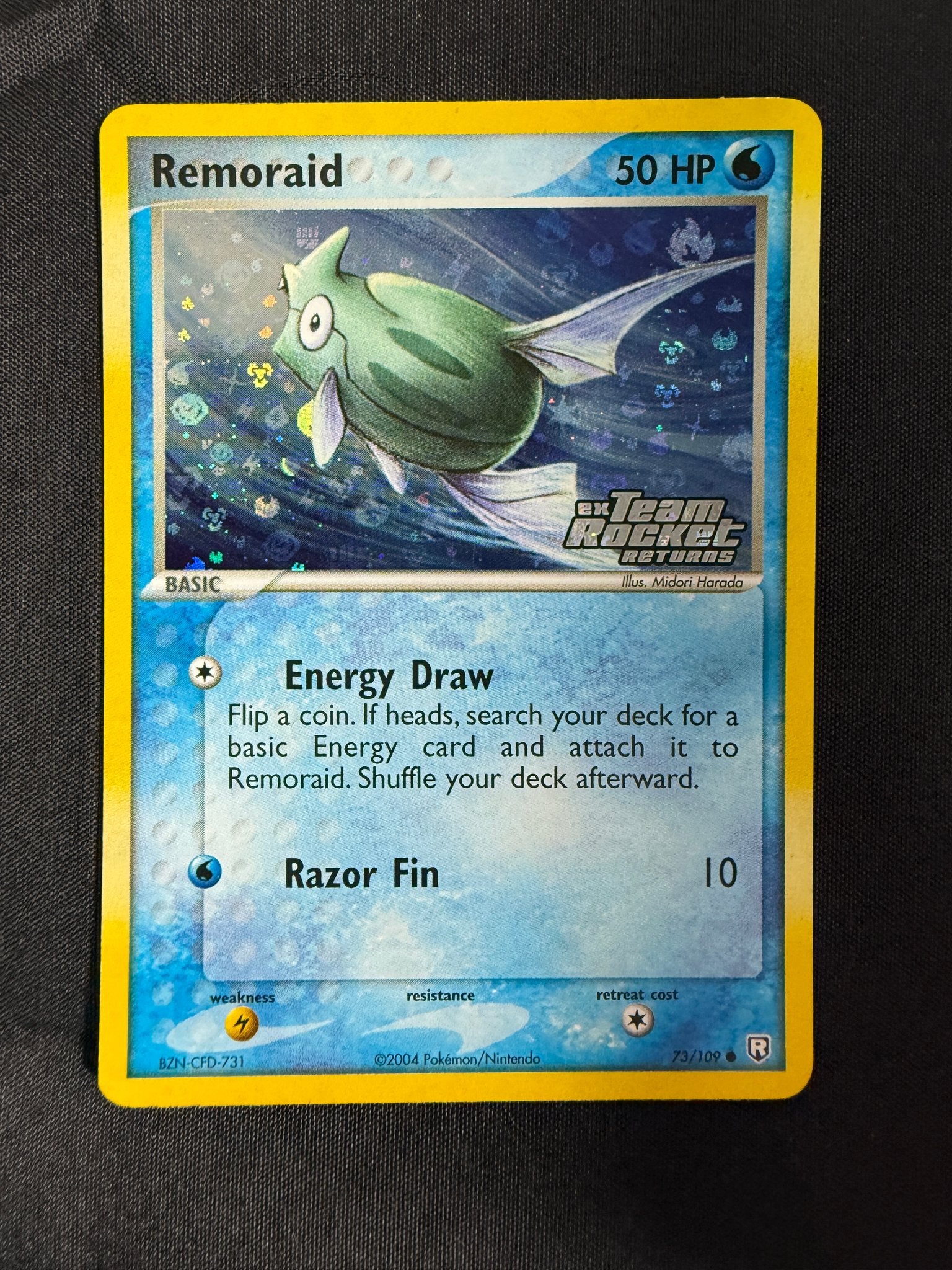 2004 Remoraid EX Team Rocket Returns 73/109 front