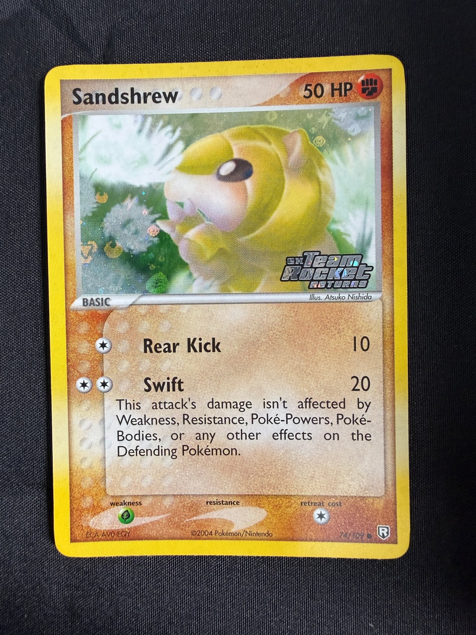 2004 Sandshrew EX Team Rocket Returns 74/109 front