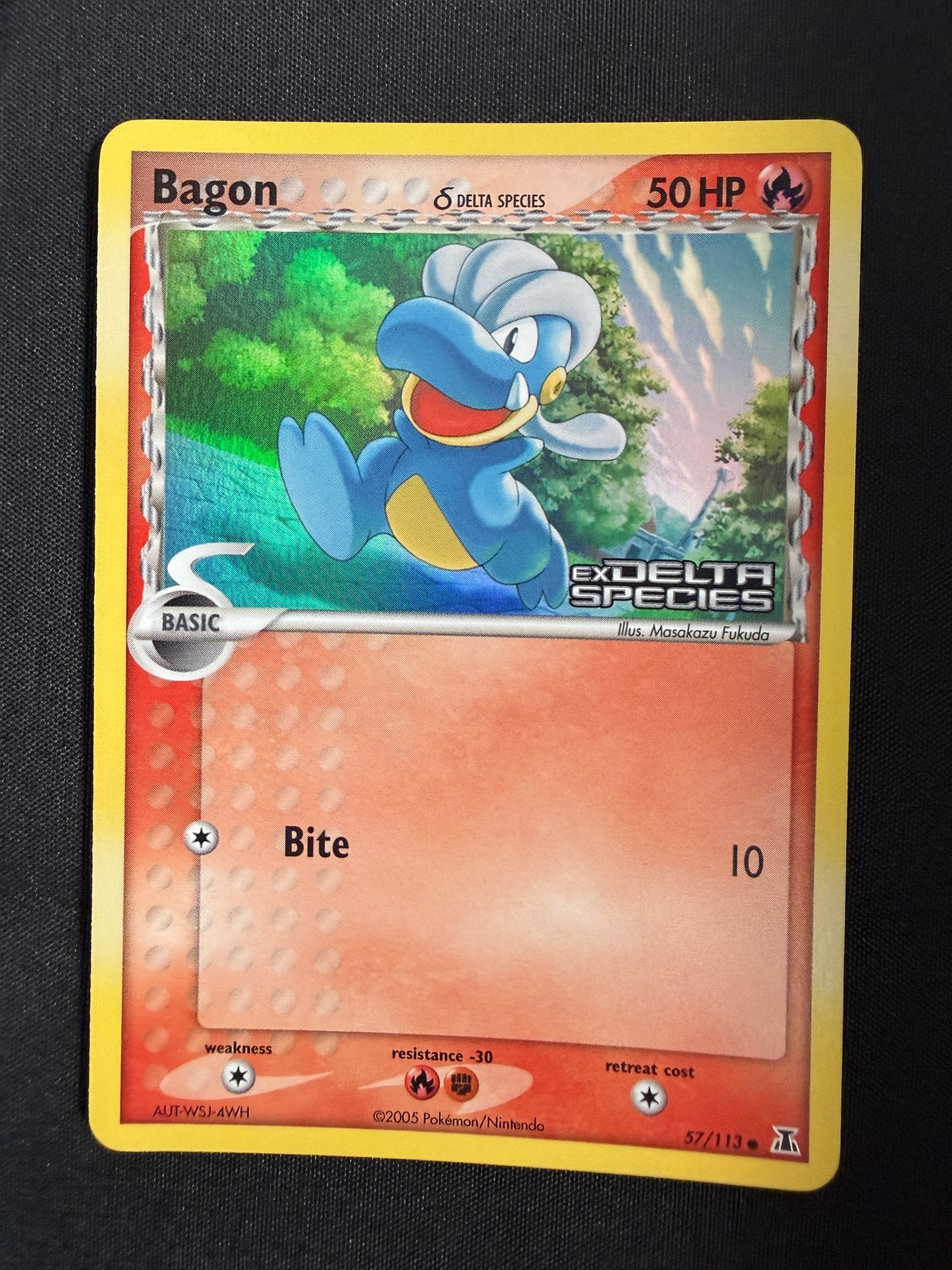 2005 Bagon EX Delta Species Reverse Holo 57/113 front
